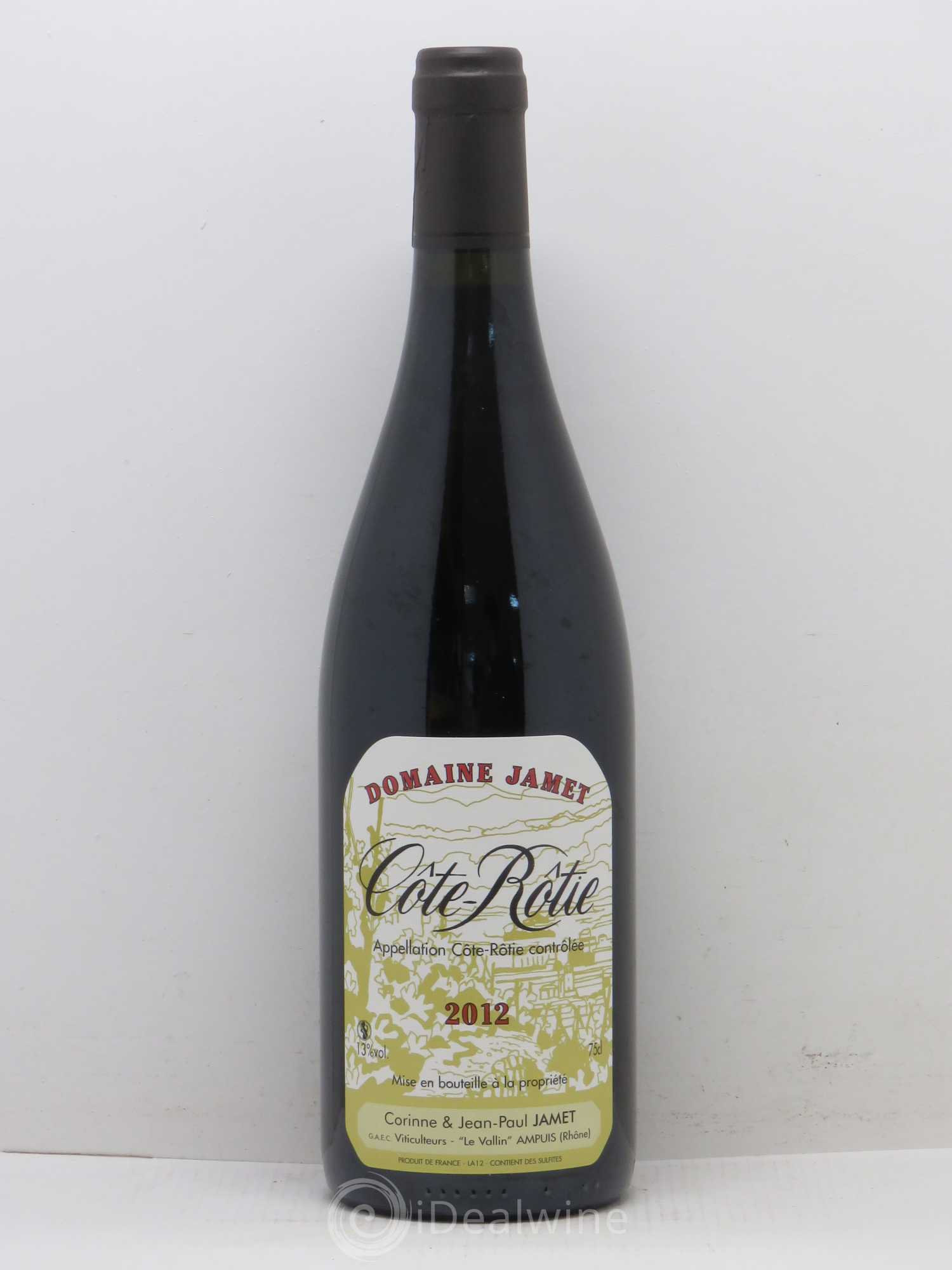 Côte-Rôtie Jamet (Domaine) 2012 - Lot de 1 bouteille - 0