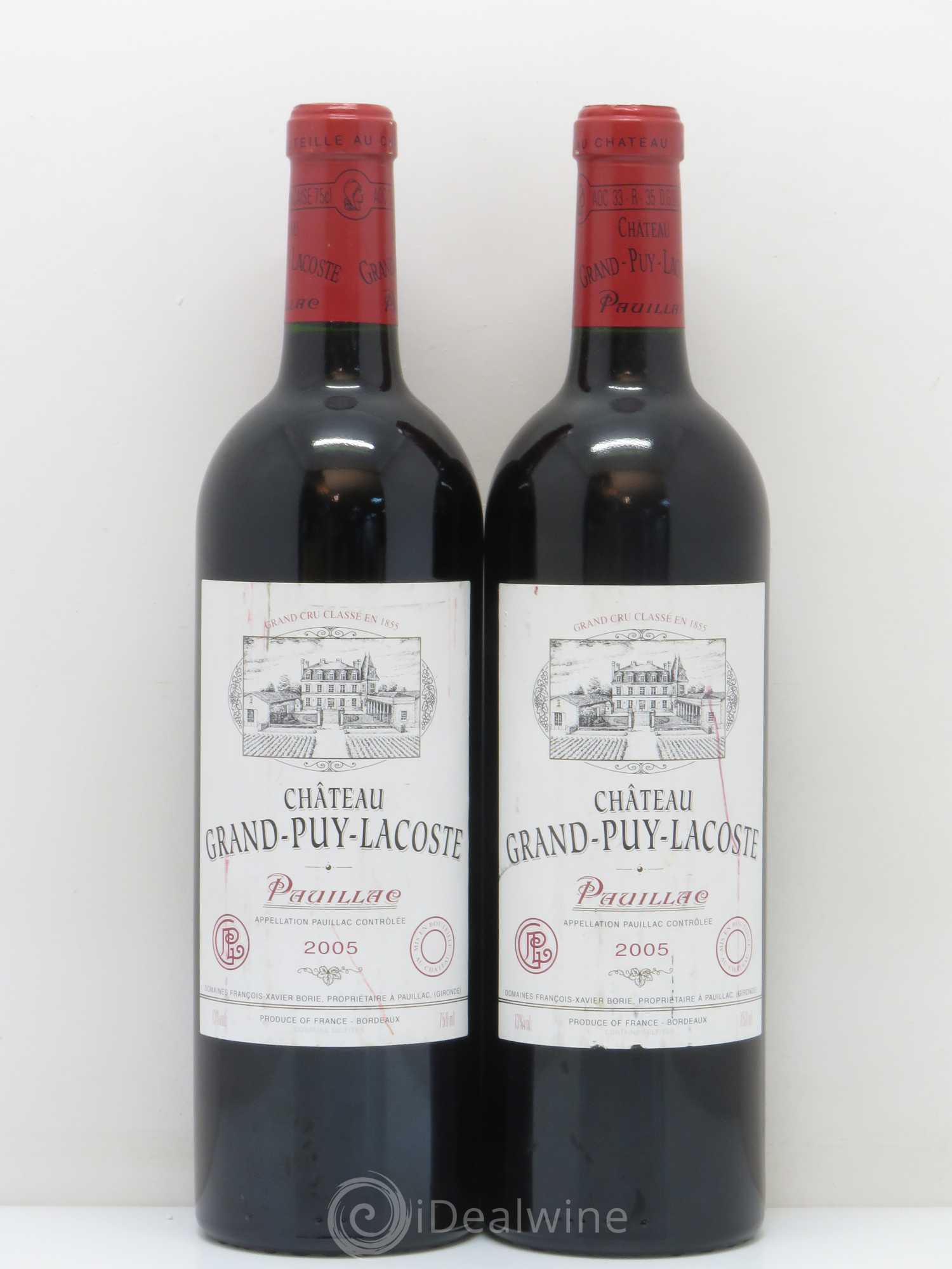 Château Grand Puy Lacoste 5ème Grand Cru Classé 2005 - Lot de 2 bouteilles - 0