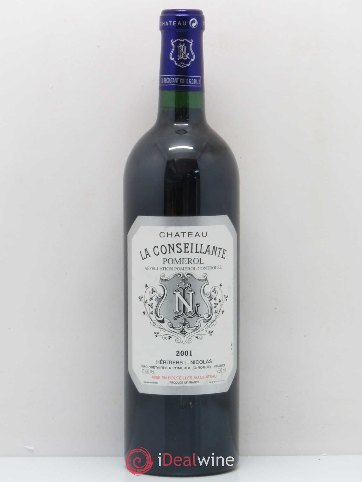 Château la Conseillante 2001 - Lot de 1 bouteille - 0
