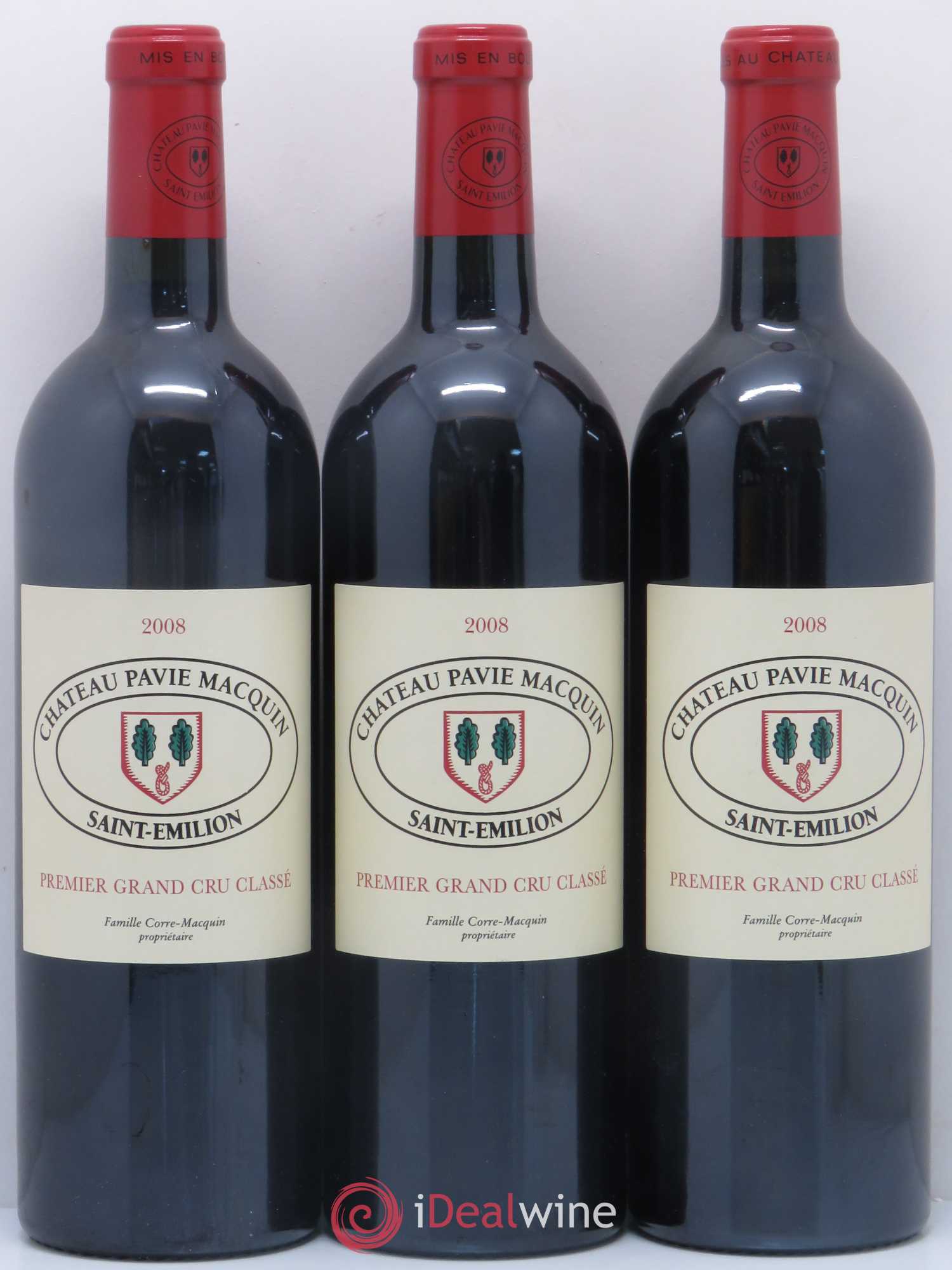 Château Pavie Macquin 1er Grand Cru Classé B 2008 - Lot de 3 bouteilles - 0
