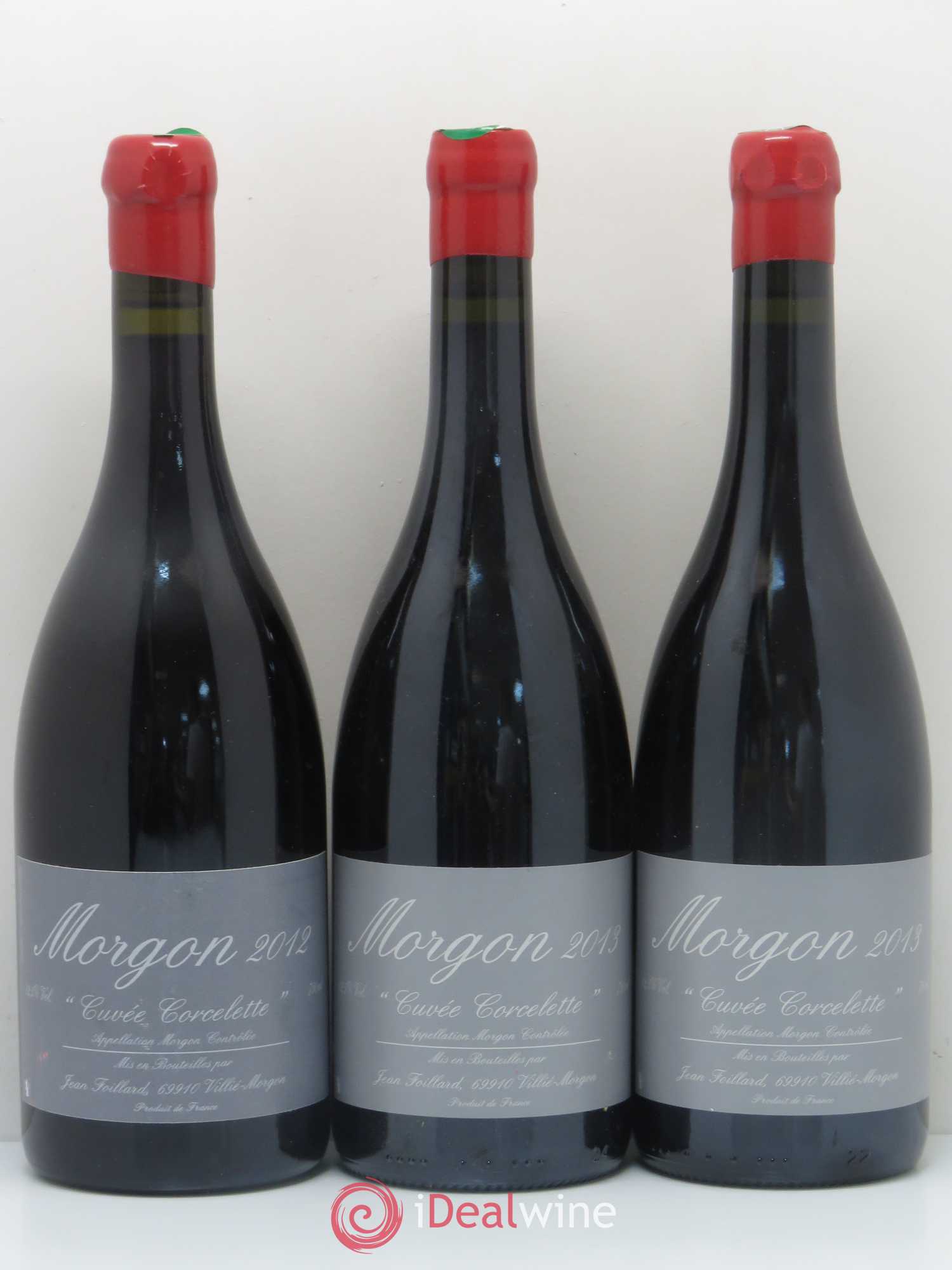 Morgon Corcelette Jean Foillard 2012 - Lot de 3 bouteilles - 0