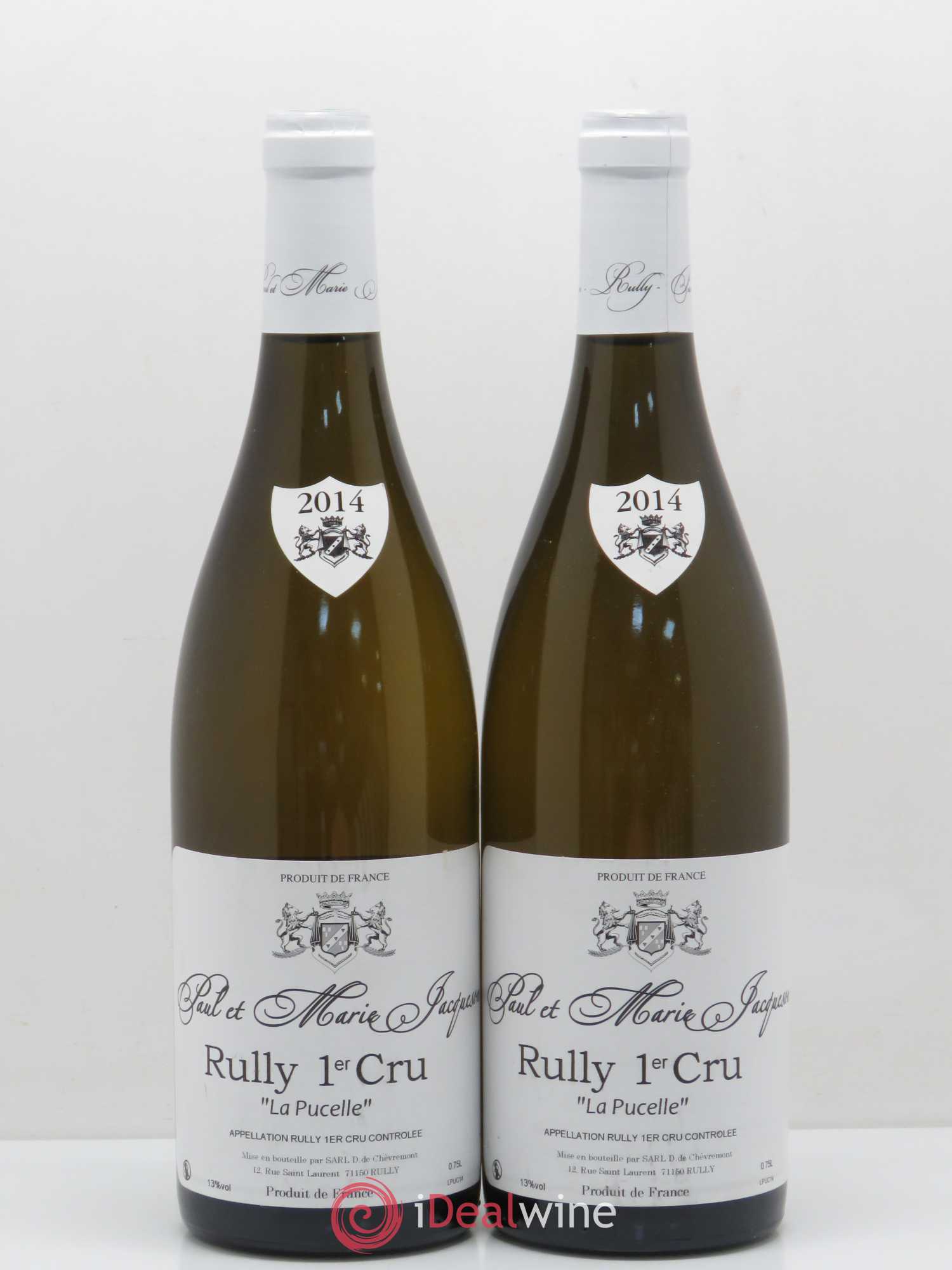 Rully 1er Cru La Pucelle Domaine Paul et Marie Jacqueson 2014 - Posten von 2 Flaschen - 0