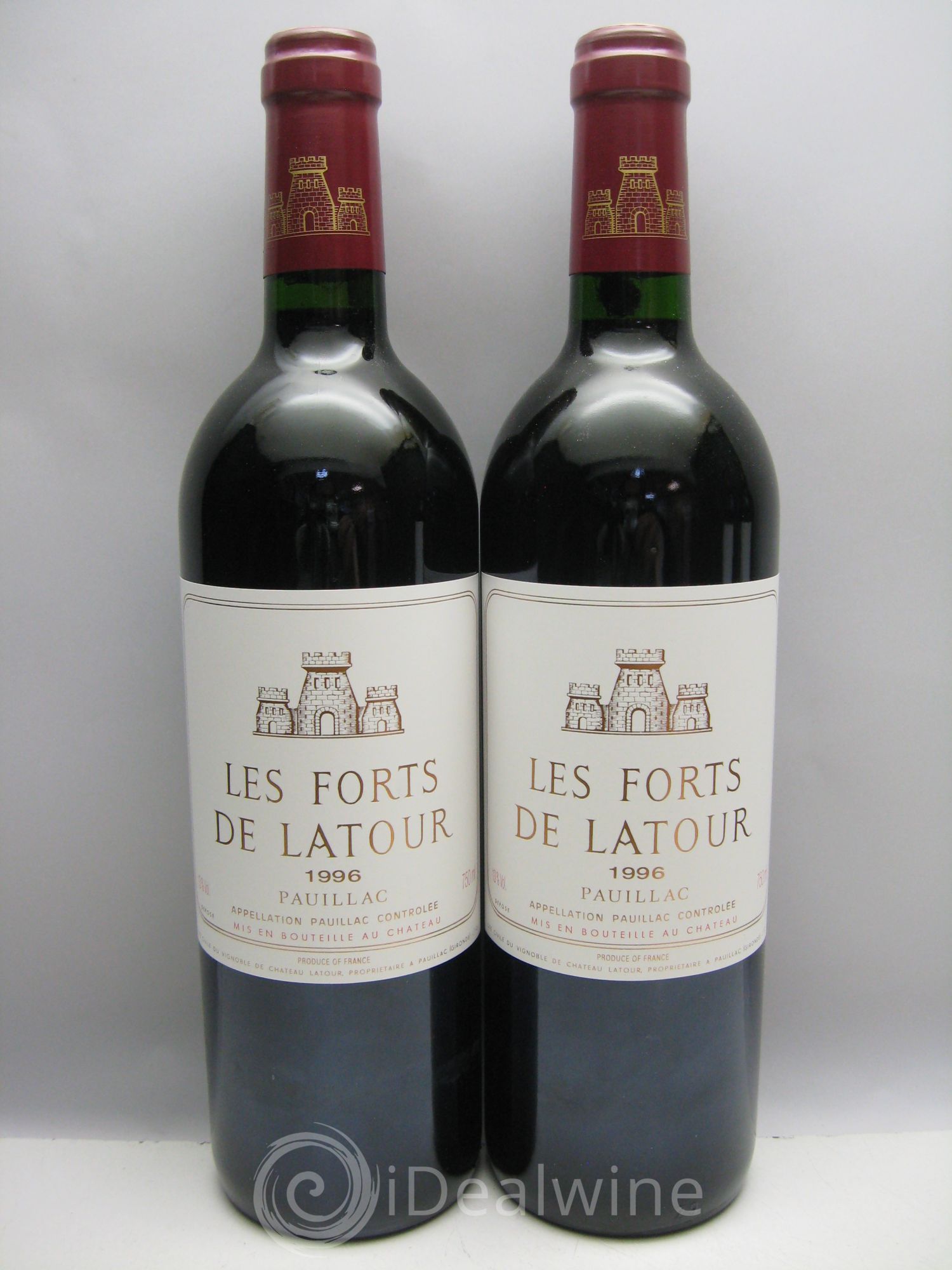 Les Forts de Latour Second Vin CBO sans couvercle 1996 - Lot de 6 bouteilles - 1