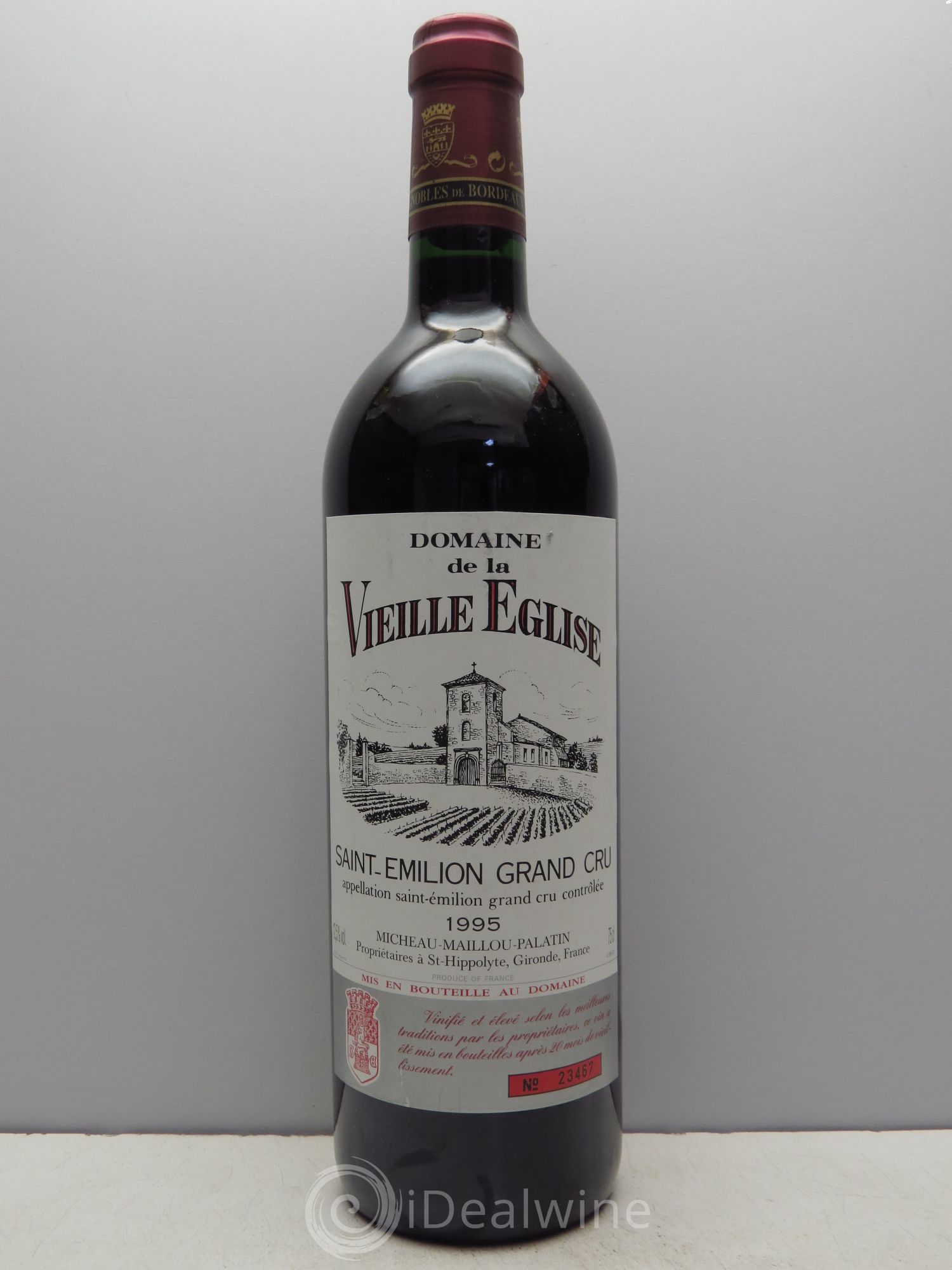 Saint-Émilion Domaine Vieille Eglise (sans prix de réserve / no reserve) 1995 - Posten von 1 Flasche - 0
