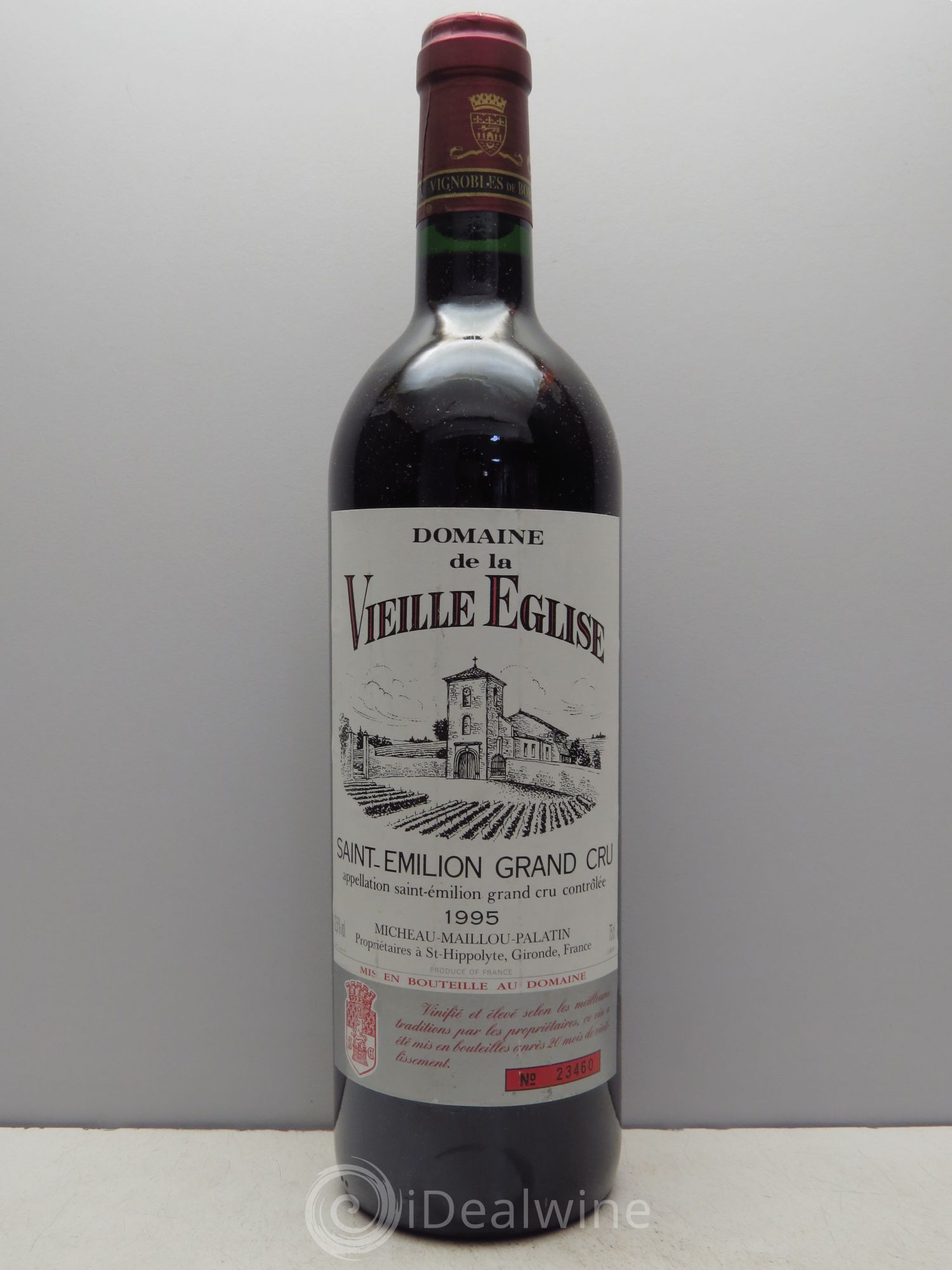 Saint-Émilion Domaine Vieille Eglise (sans prix de réserve / no reserve) 1995 - Posten von 1 Flasche - 0