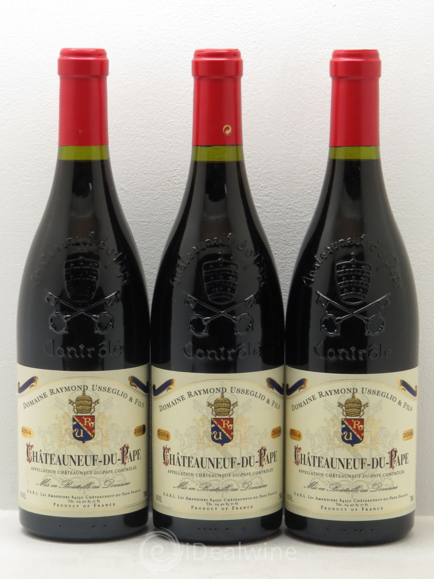 Châteauneuf-du-Pape Tradition Pierre Usseglio & Fils 2004 - Lot de 3 bouteilles - 0