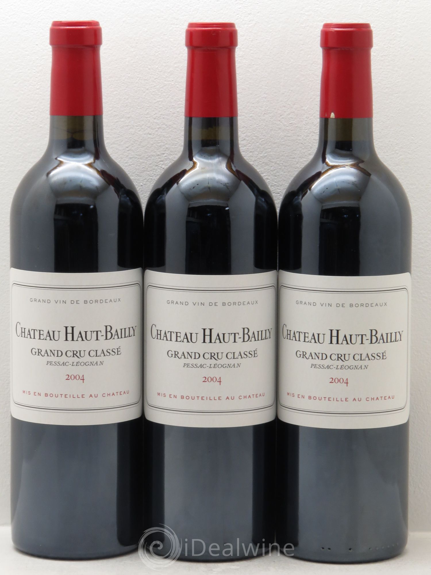 Château Haut-Bailly Cru Classé de Graves 2004 - Lot de 3 bouteilles - 0