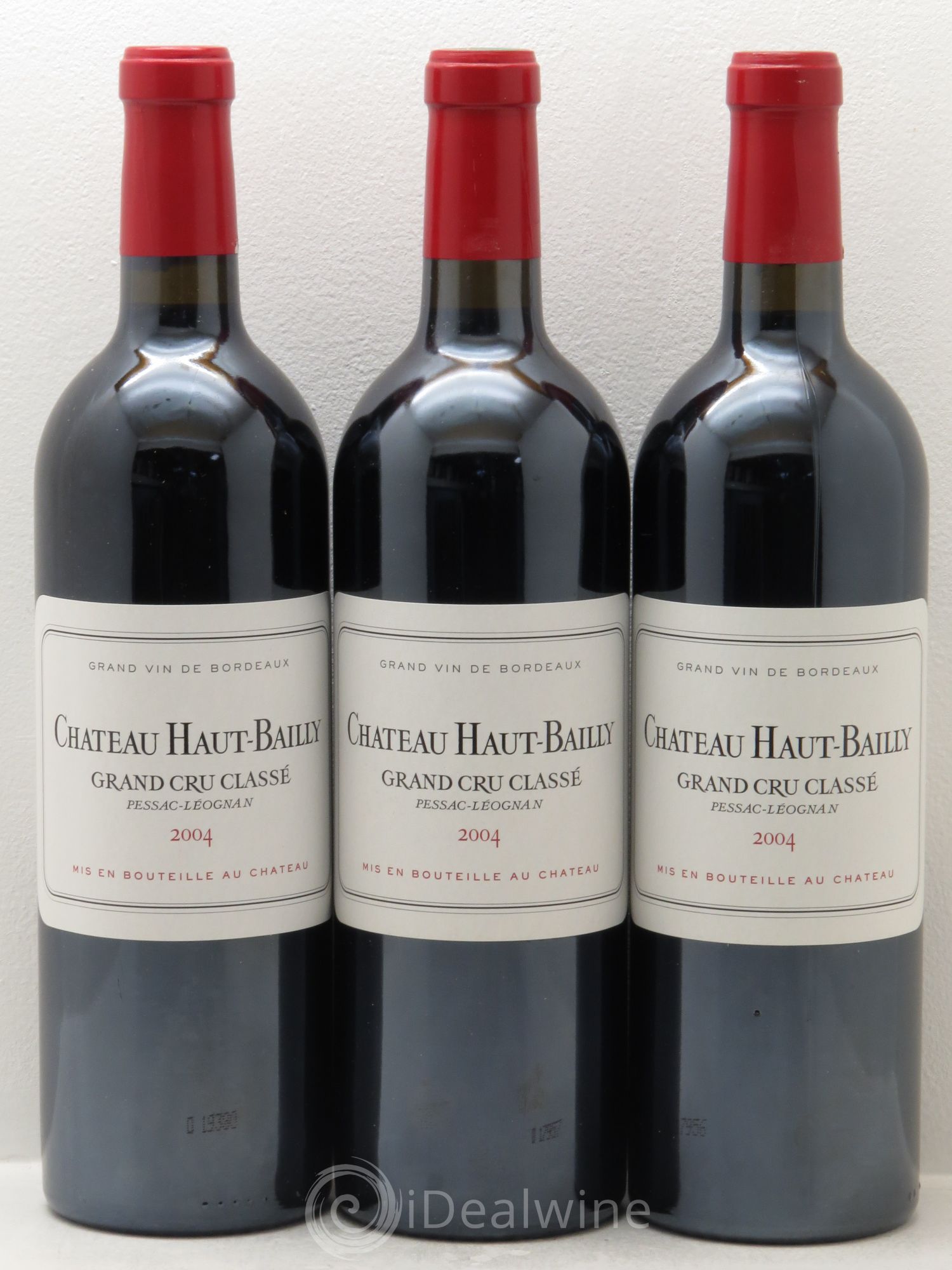 Château Haut-Bailly Cru Classé de Graves 2004 - Lot de 3 bouteilles - 0