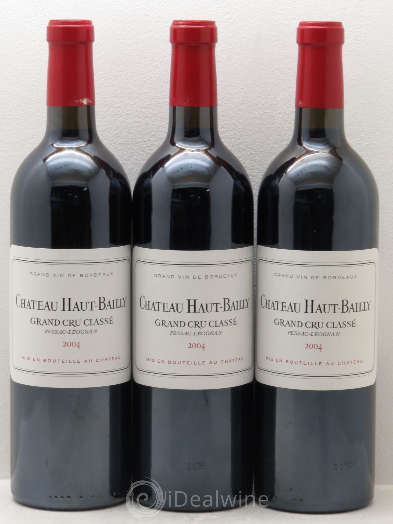 Château Haut-Bailly Cru Classé de Graves 2004 - Lot de 3 bouteilles - 0