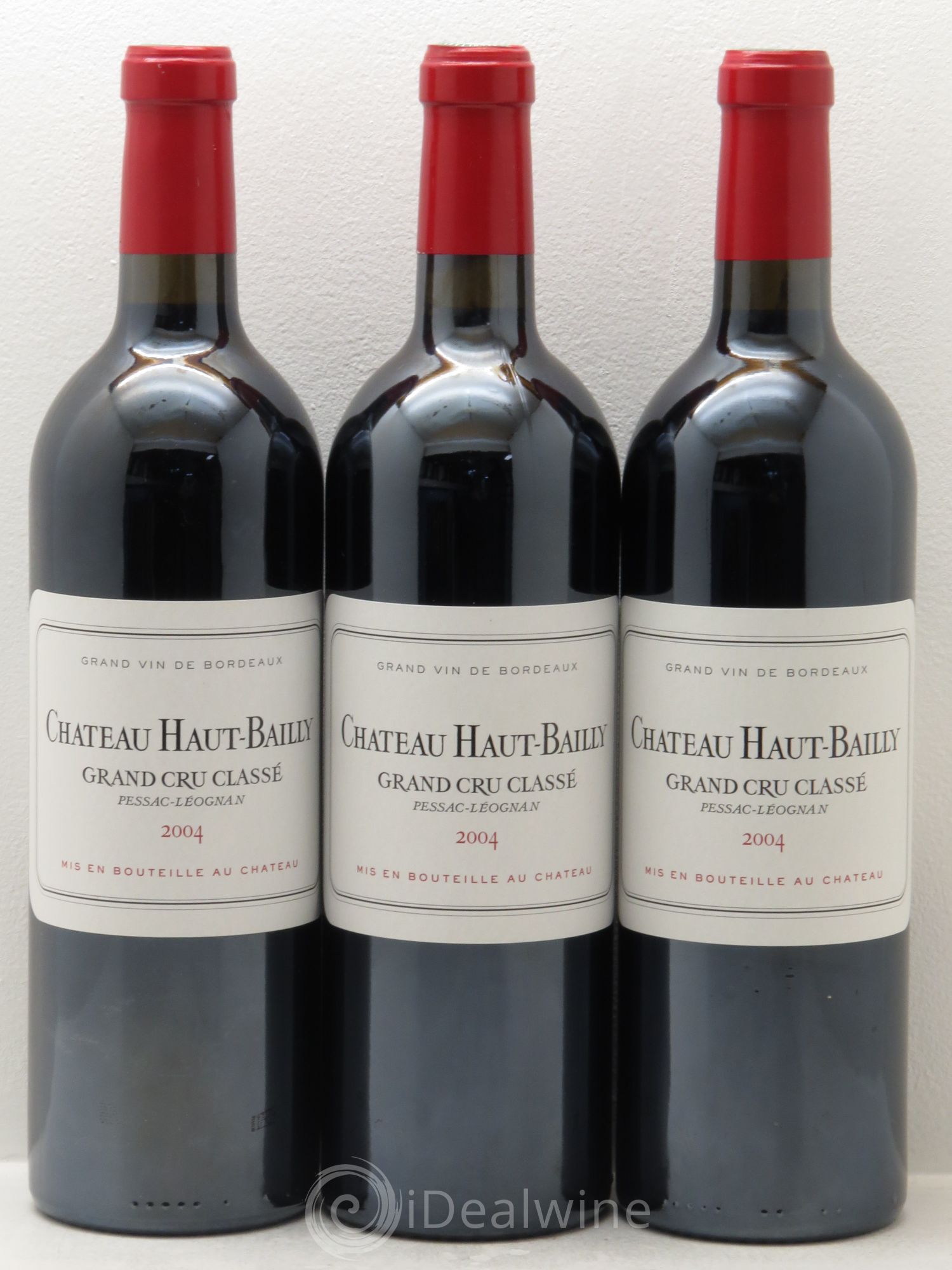 Château Haut-Bailly Cru Classé de Graves 2004 - Lot de 3 bouteilles - 0