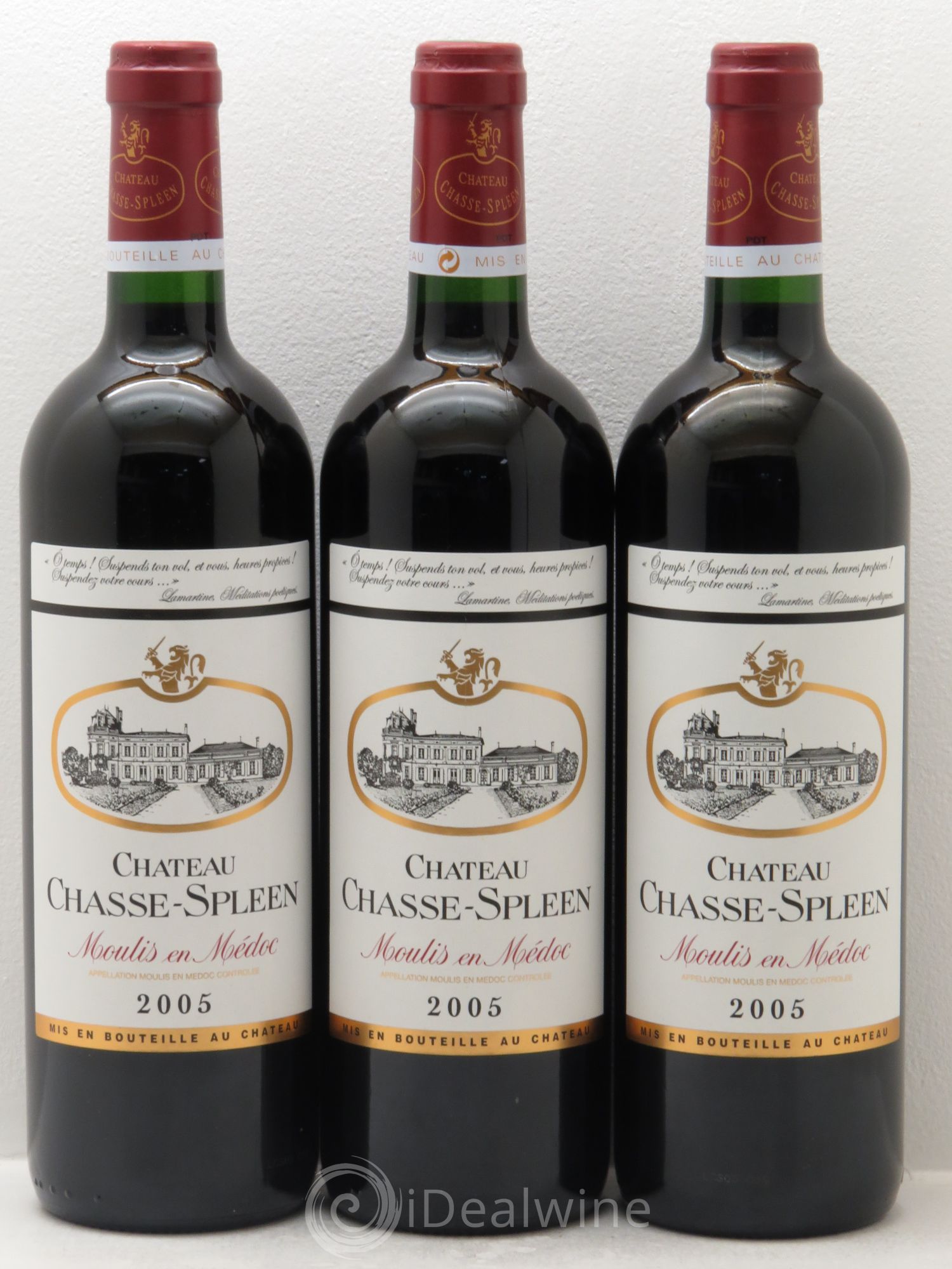 Château Chasse Spleen (sans prix de réserve) 2005 - Lot de 3 bouteilles - 0