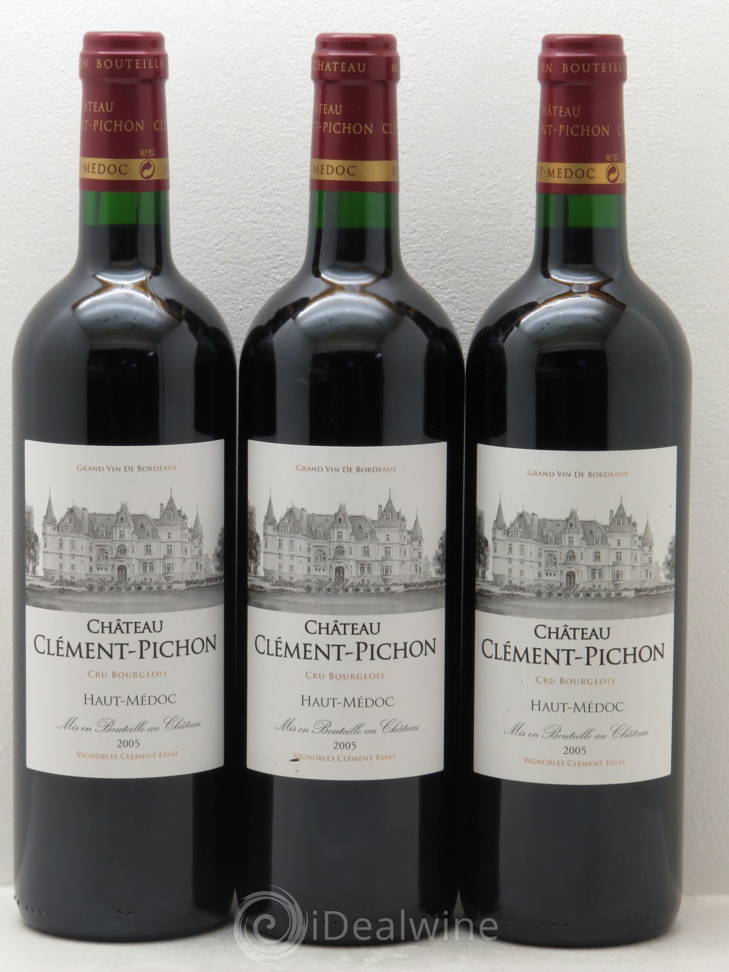 Château Clément-Pichon Cru Bourgeois 2005 - Lot de 3 bouteilles - 0