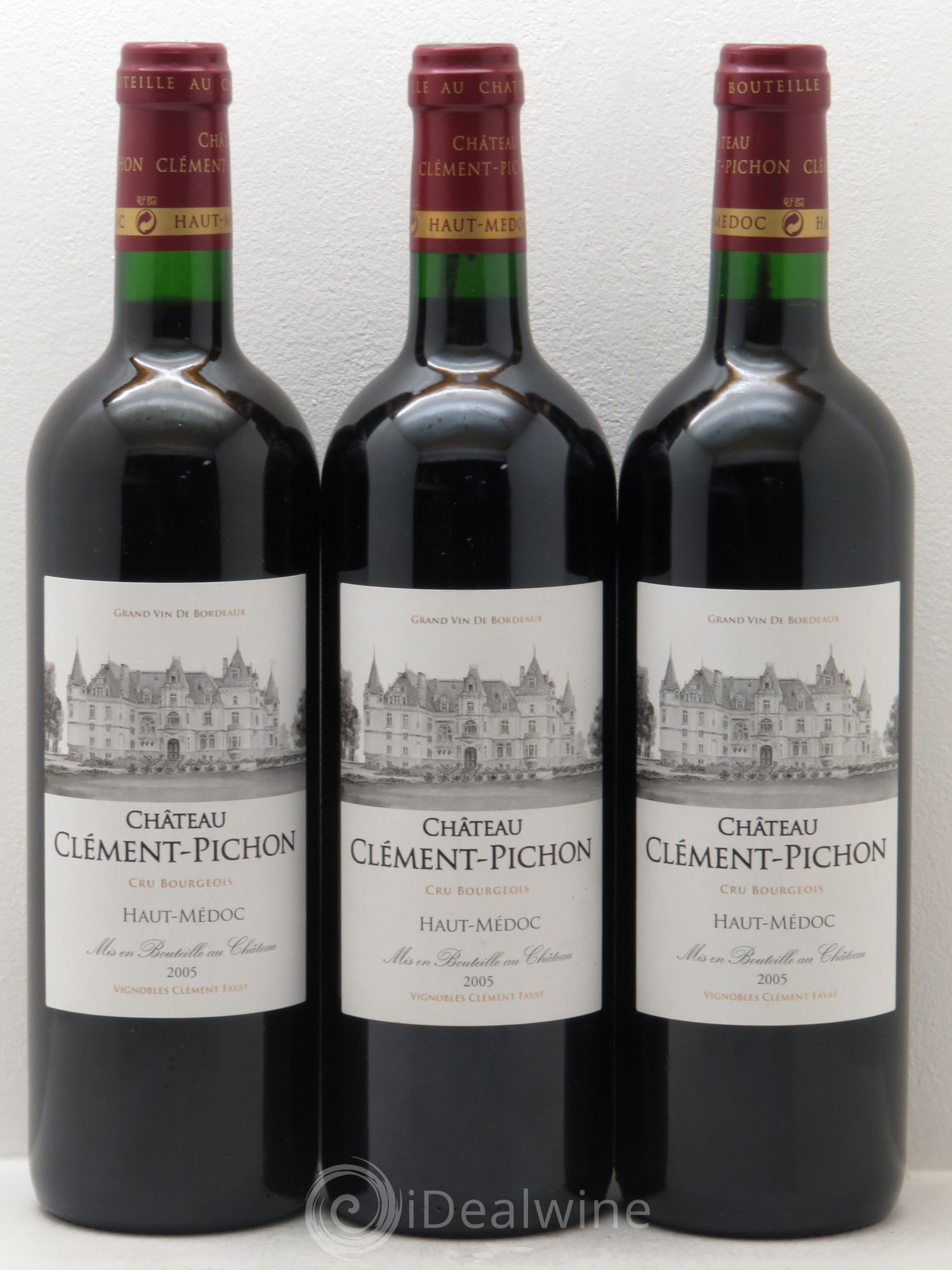 Château Clément-Pichon Cru Bourgeois 2005 - Lot de 3 bouteilles - 0