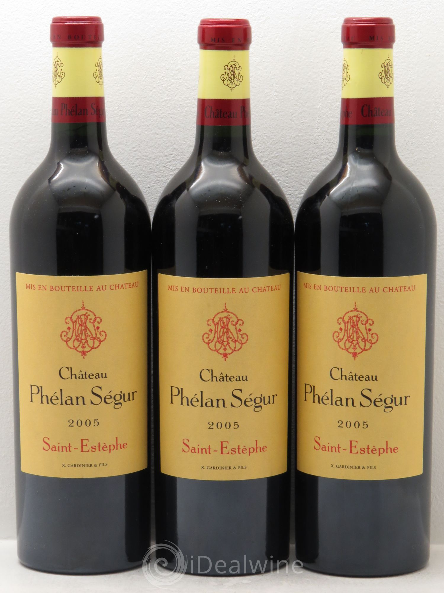 Château Phélan Ségur 2005 - Lot de 3 bouteilles - 0