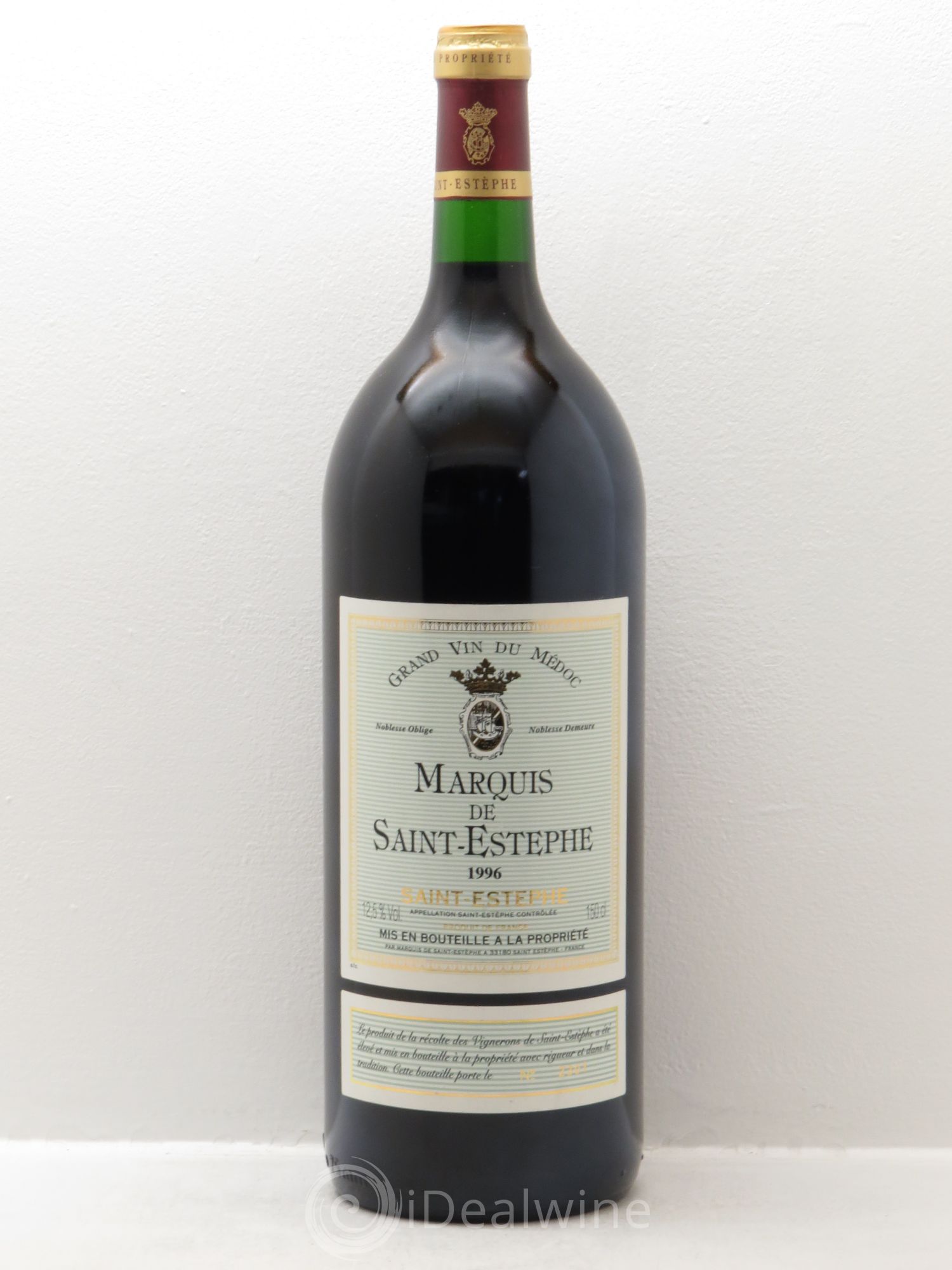 Marquis de Saint Estèphe (sans prix de réserve) 1996 - Lot de 1 magnum - 0