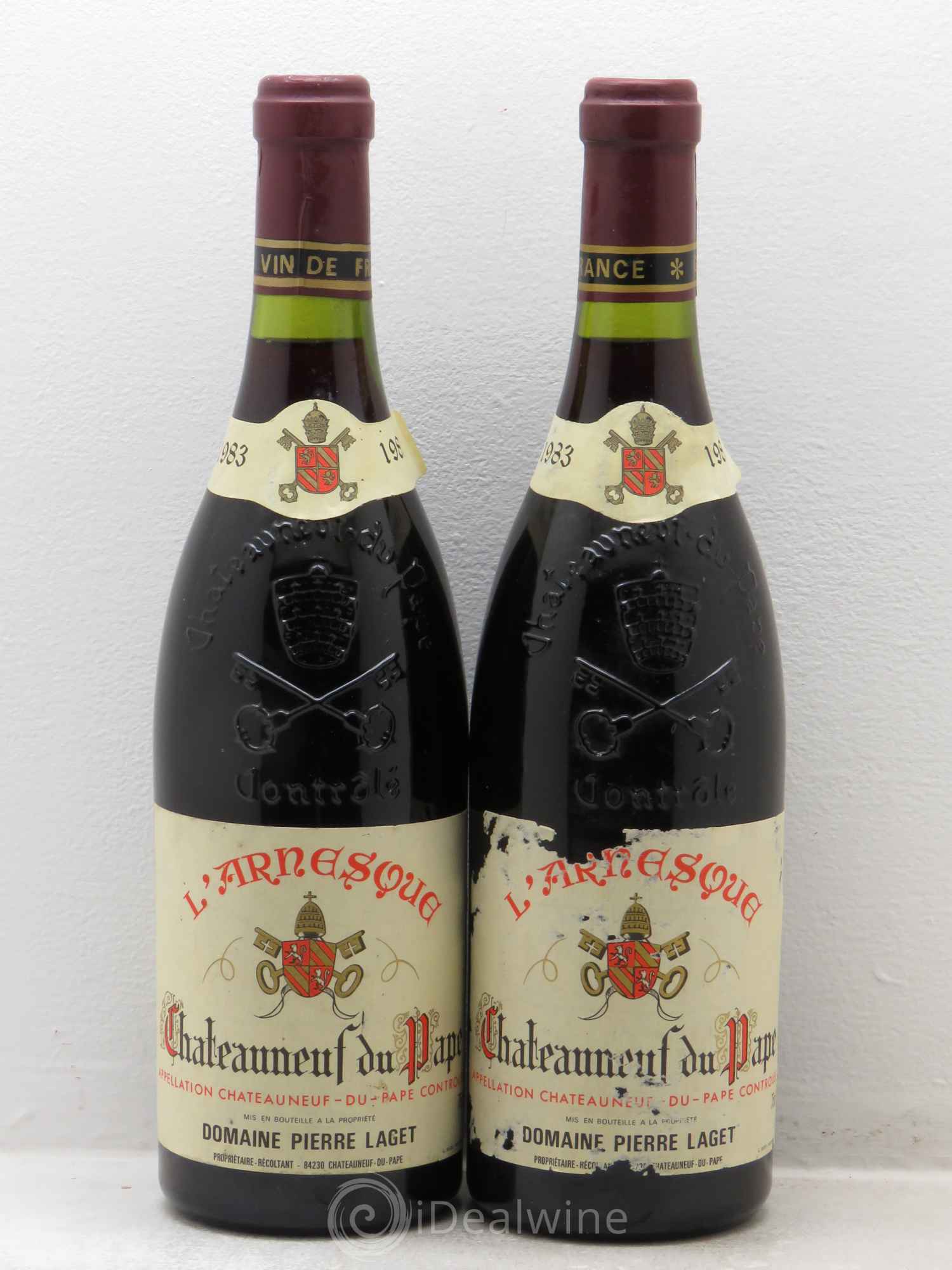 Châteauneuf-du-Pape l'arnesque 1983 - Lot de 2 bouteilles - 0