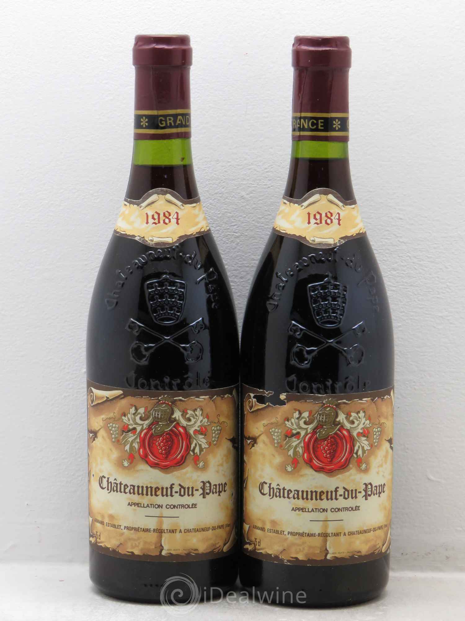 Châteauneuf-du-Pape Armand Establet 1984 - Lot de 2 bouteilles - 0