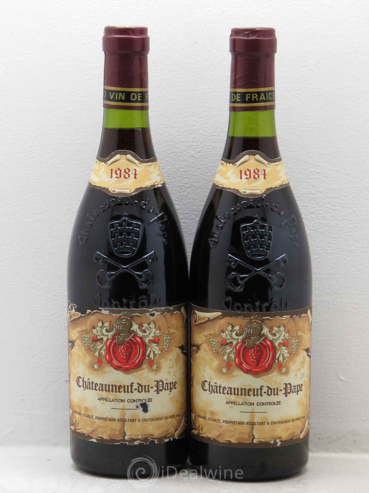 Châteauneuf-du-Pape Armand Establet 1984 - Lot de 2 bouteilles - 0