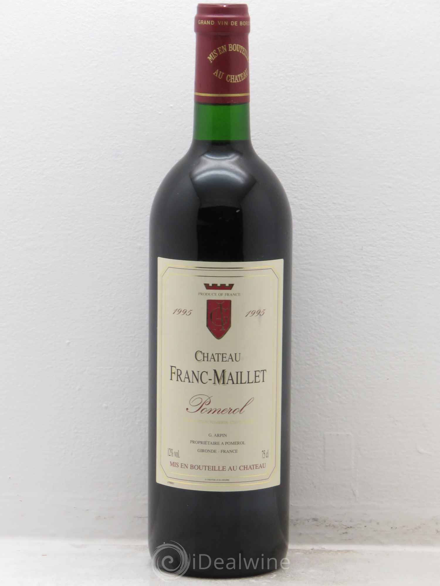 Pomerol franc maillet 1995 - Posten von 1 Flasche - 0