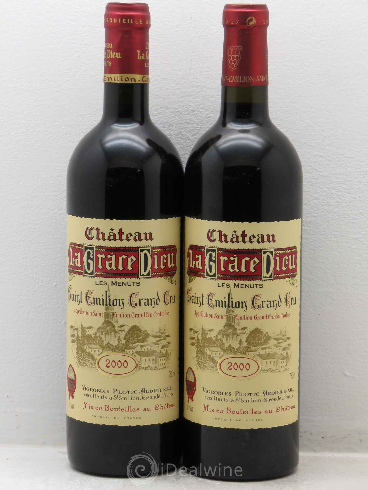 Château la Grâce Dieu les Menuts 2000 - Lot de 2 bouteilles - 0