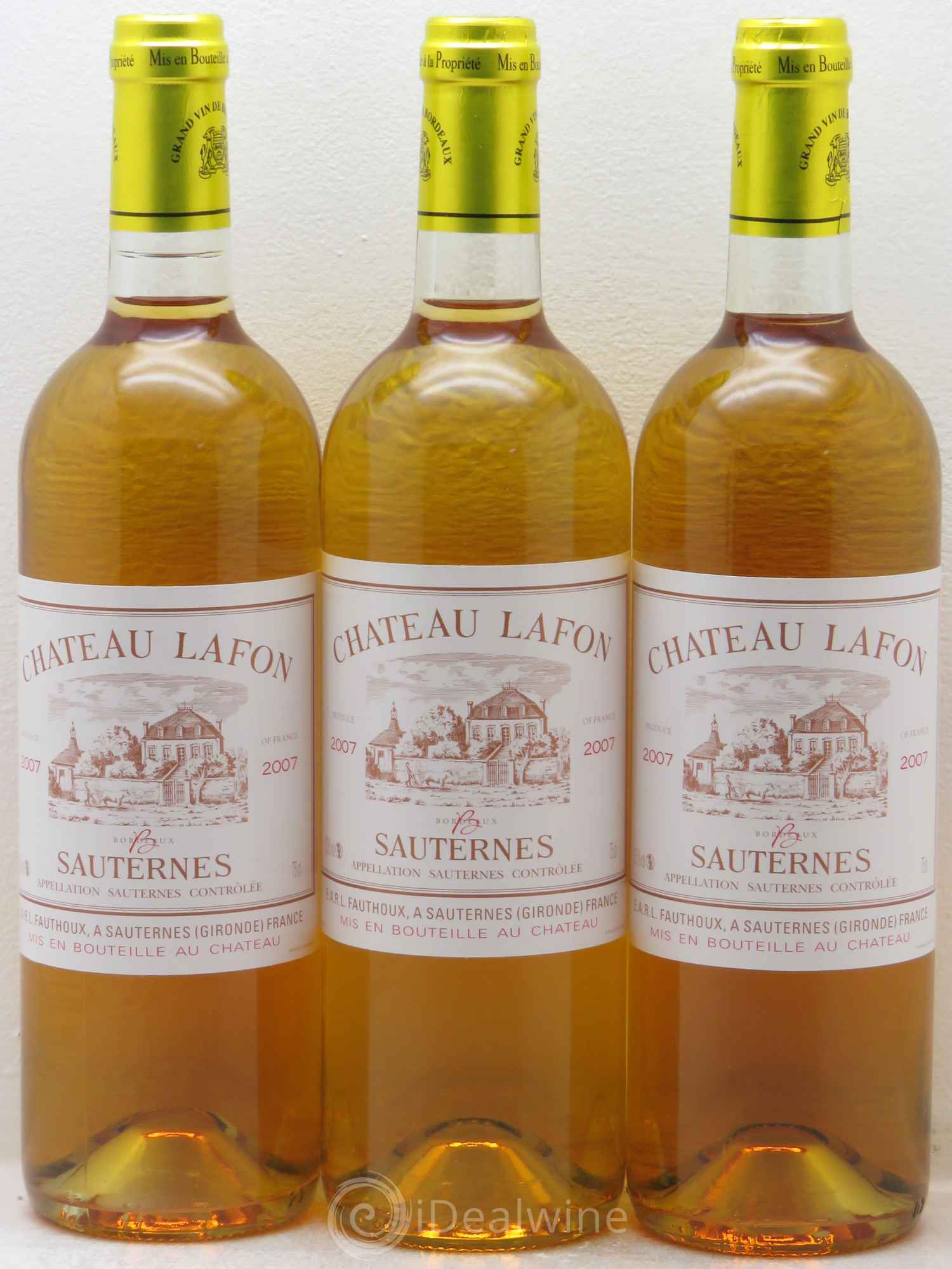 Château Lafon 2007 - Lotto di 3 bottiglie - 0