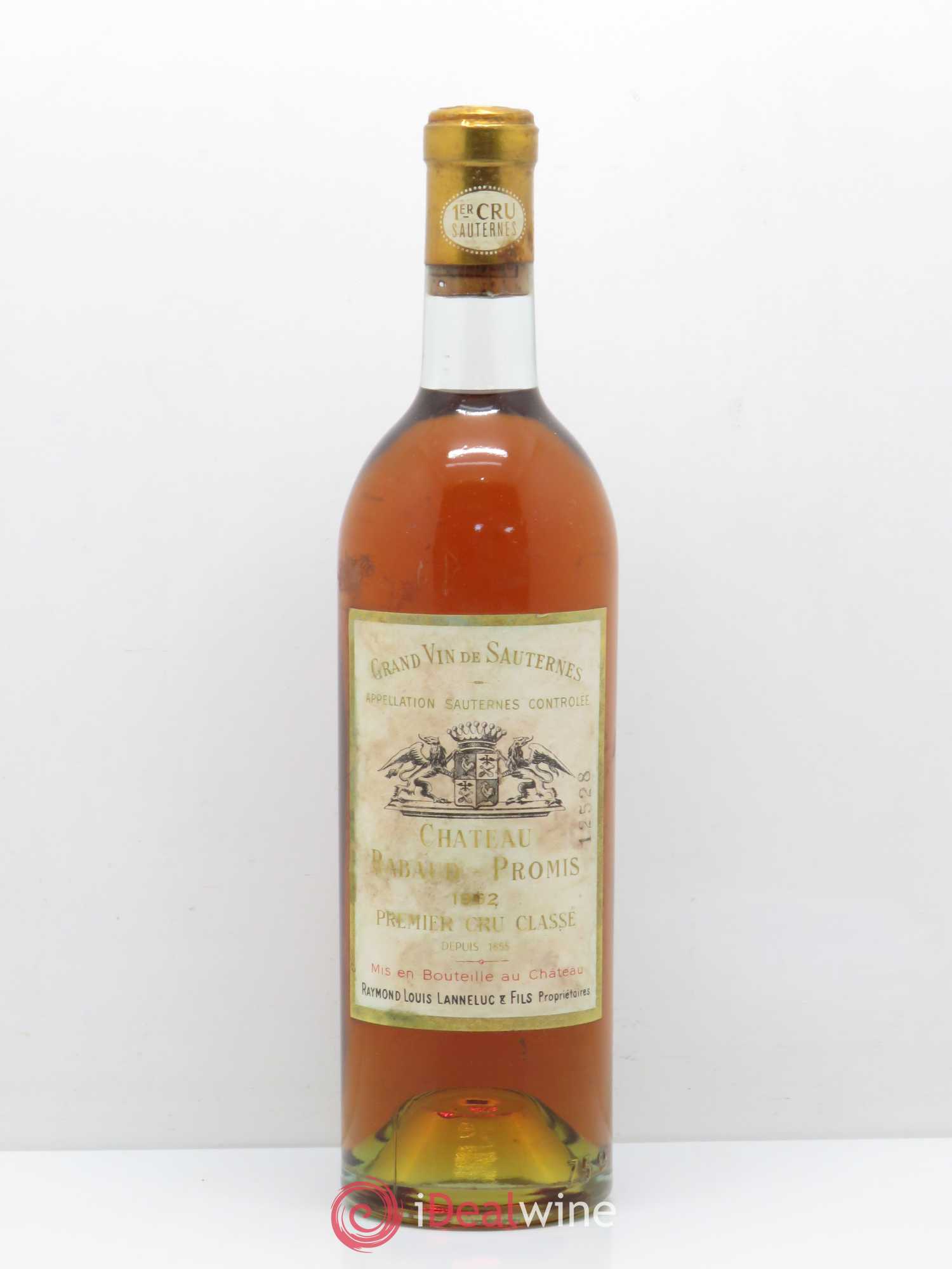 Château Rabaud Promis 1er Grand Cru Classé 1962 - Posten von 1 Flasche - 0