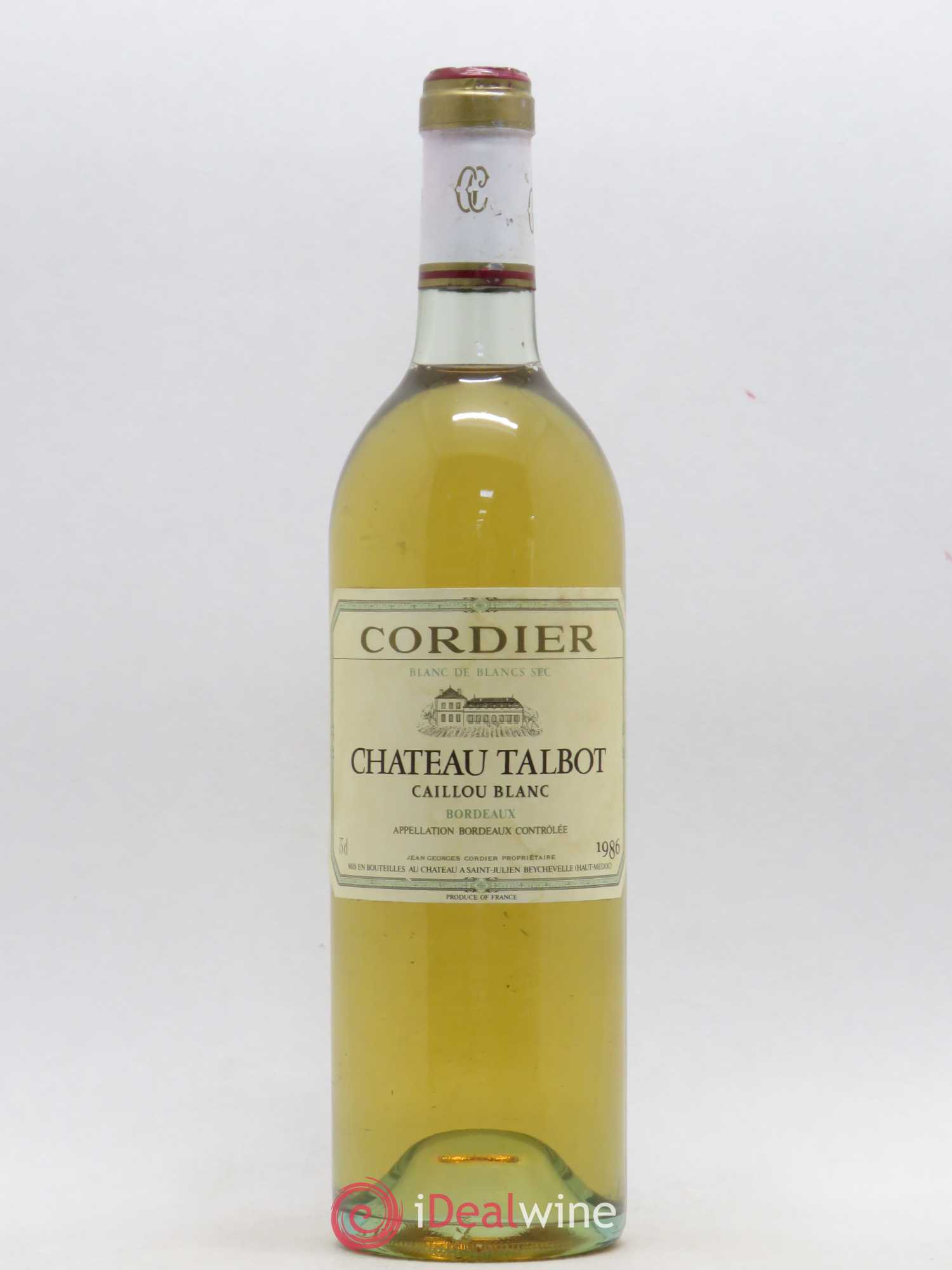 Château Talbot Caillou Blanc 1986 - Lot de 1 bouteille - 0