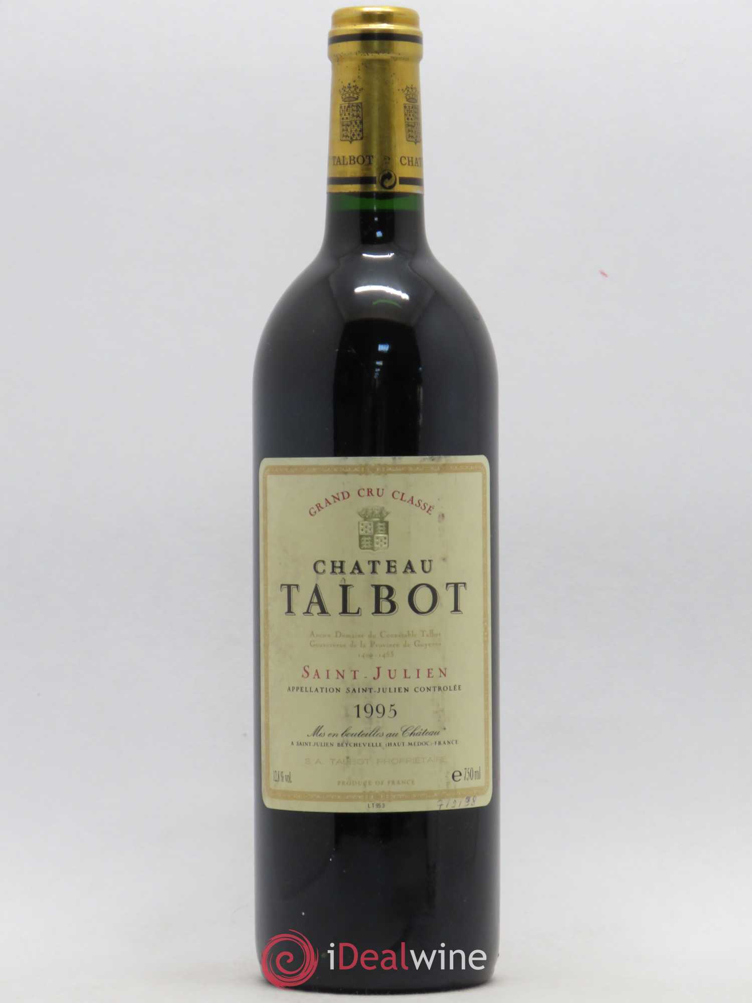 Château Talbot 4ème Grand Cru Classé 1995 - Lot de 1 bouteille - 0
