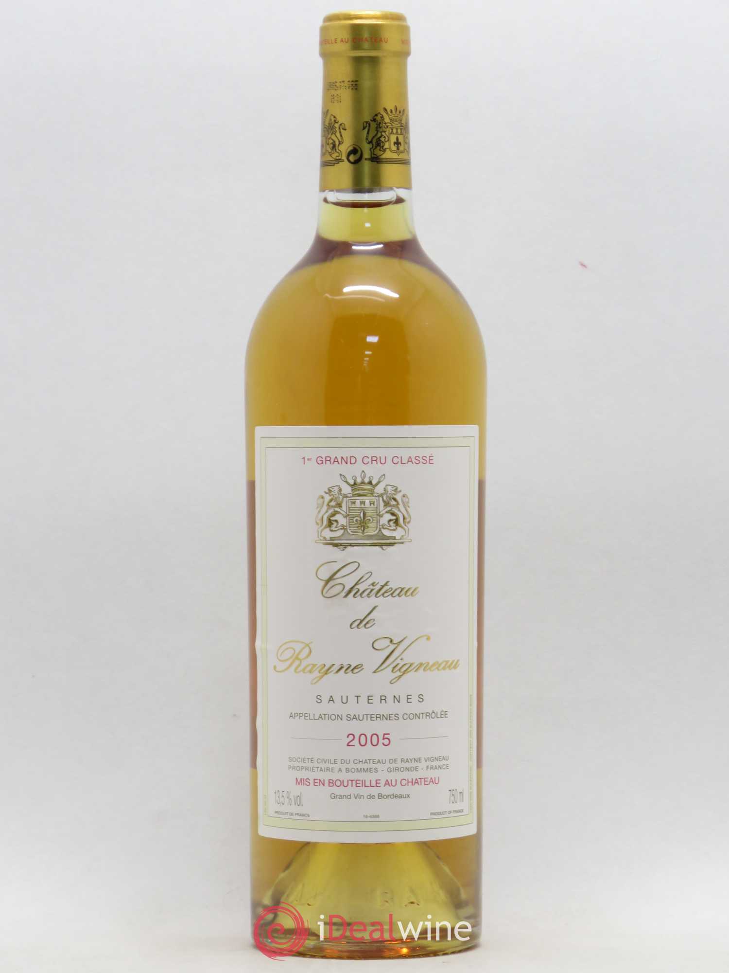 Château de Rayne Vigneau 1er Grand Cru Classé 2005 - Lotto di 1 bottiglia - 0