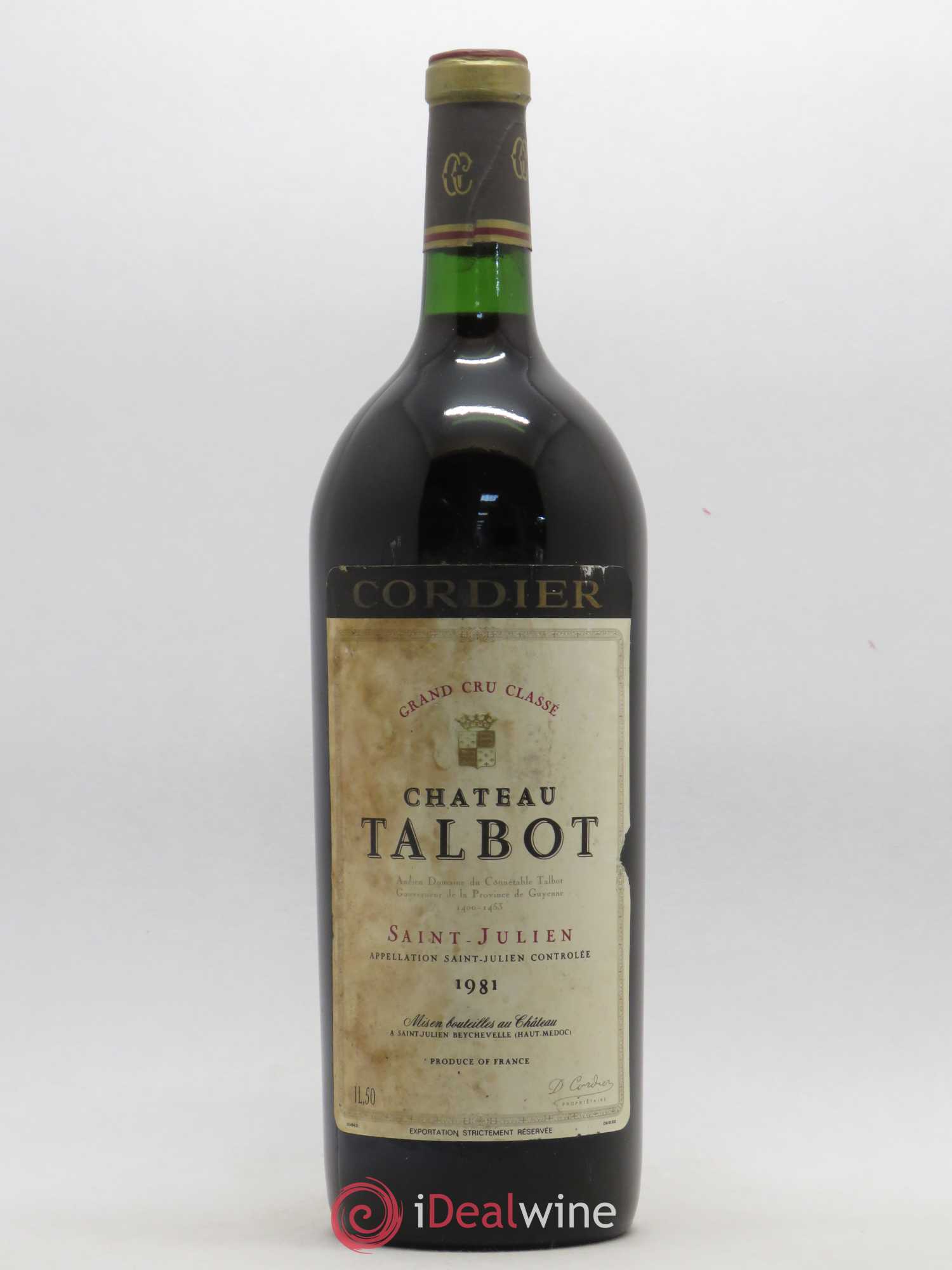 Château Talbot 4ème Grand Cru Classé 1981 - Lot de 1 magnum - 0