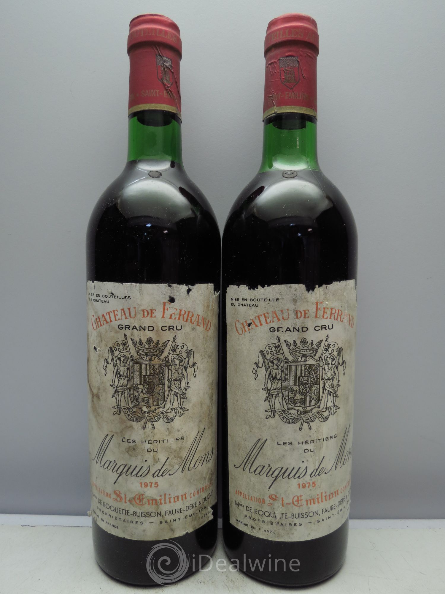Château de Ferrand Grand Cru Classé 1975 - Lot de 2 bouteilles - 0