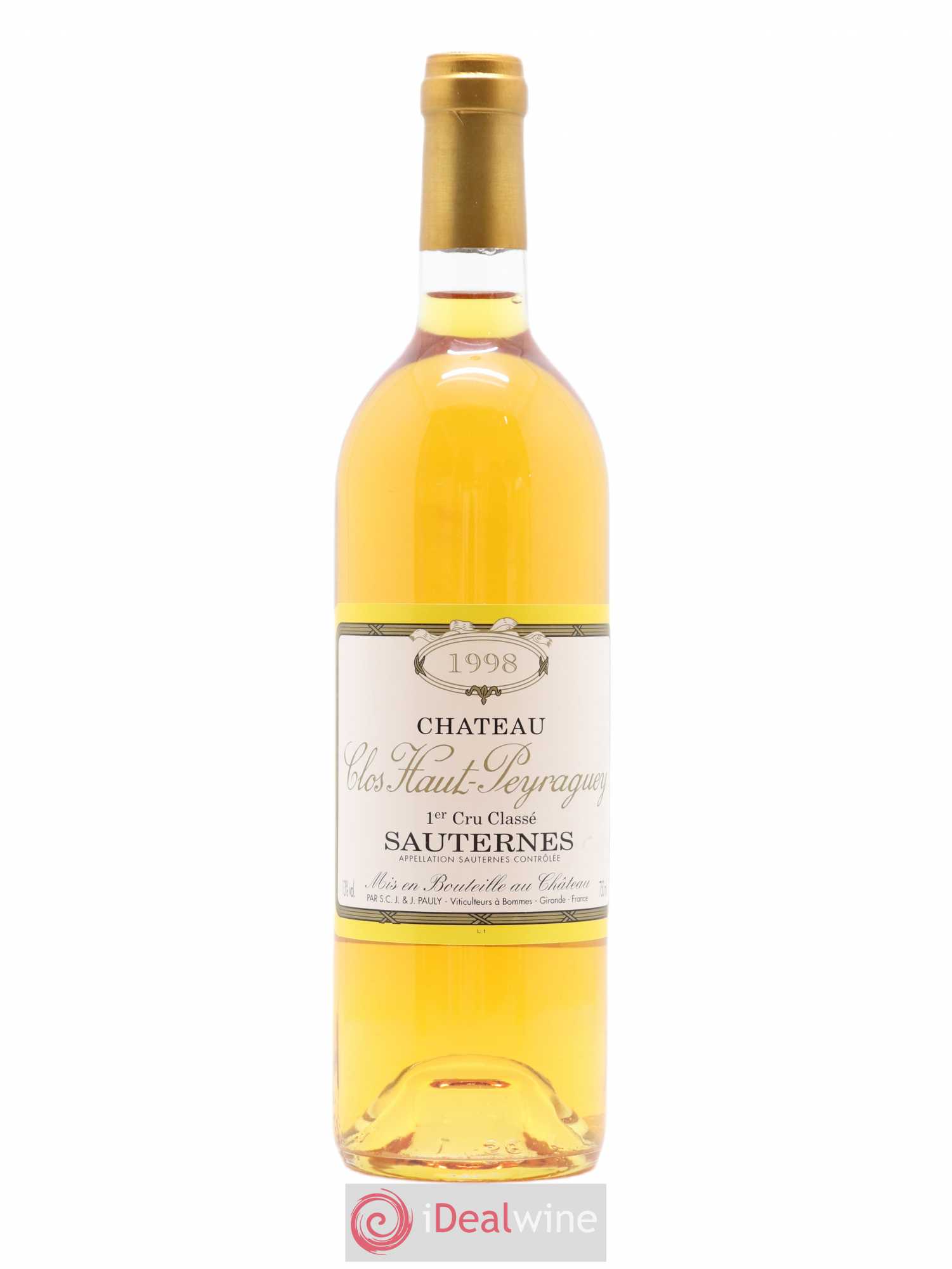 Clos Haut-Peyraguey 1er Grand Cru Classé 1998 - Lotto di 1 bottiglia - 0