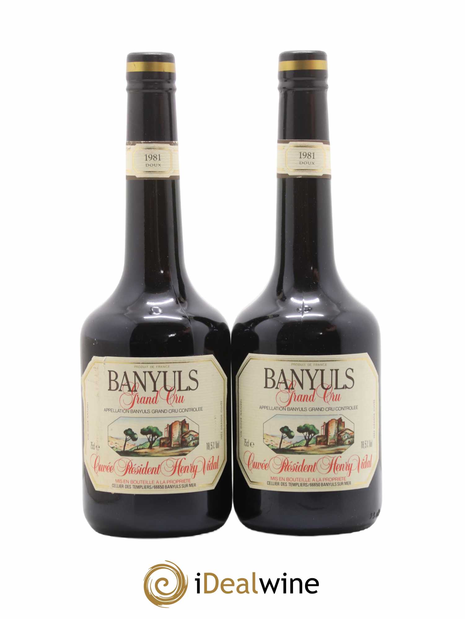 Banyuls Cuvee President Henry Vidal 1981 - Posten von 2 Flaschen - 0
