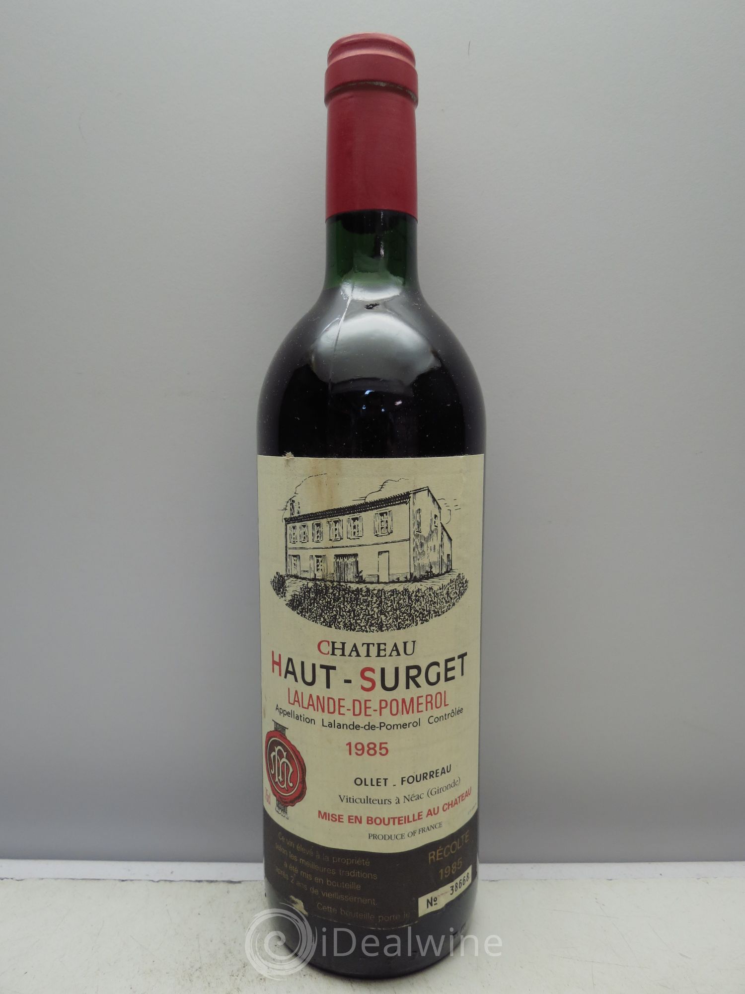 Bordeaux Château Haut Surget - Lalande de Pomerol 1985 - Lot de 1 bouteille - 0