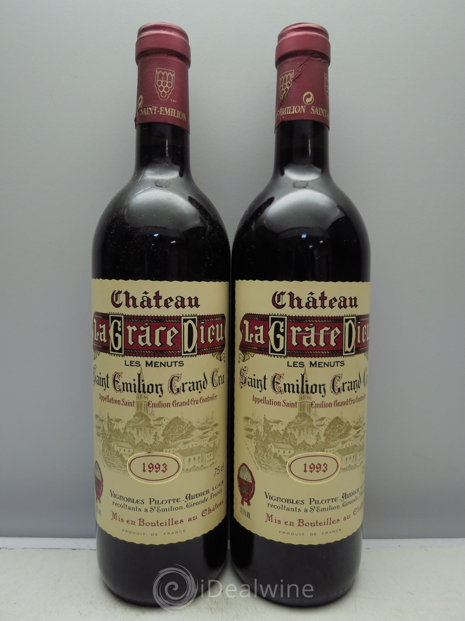 Château la Grâce Dieu les Menuts 1993 - Lot de 2 bouteilles - 0