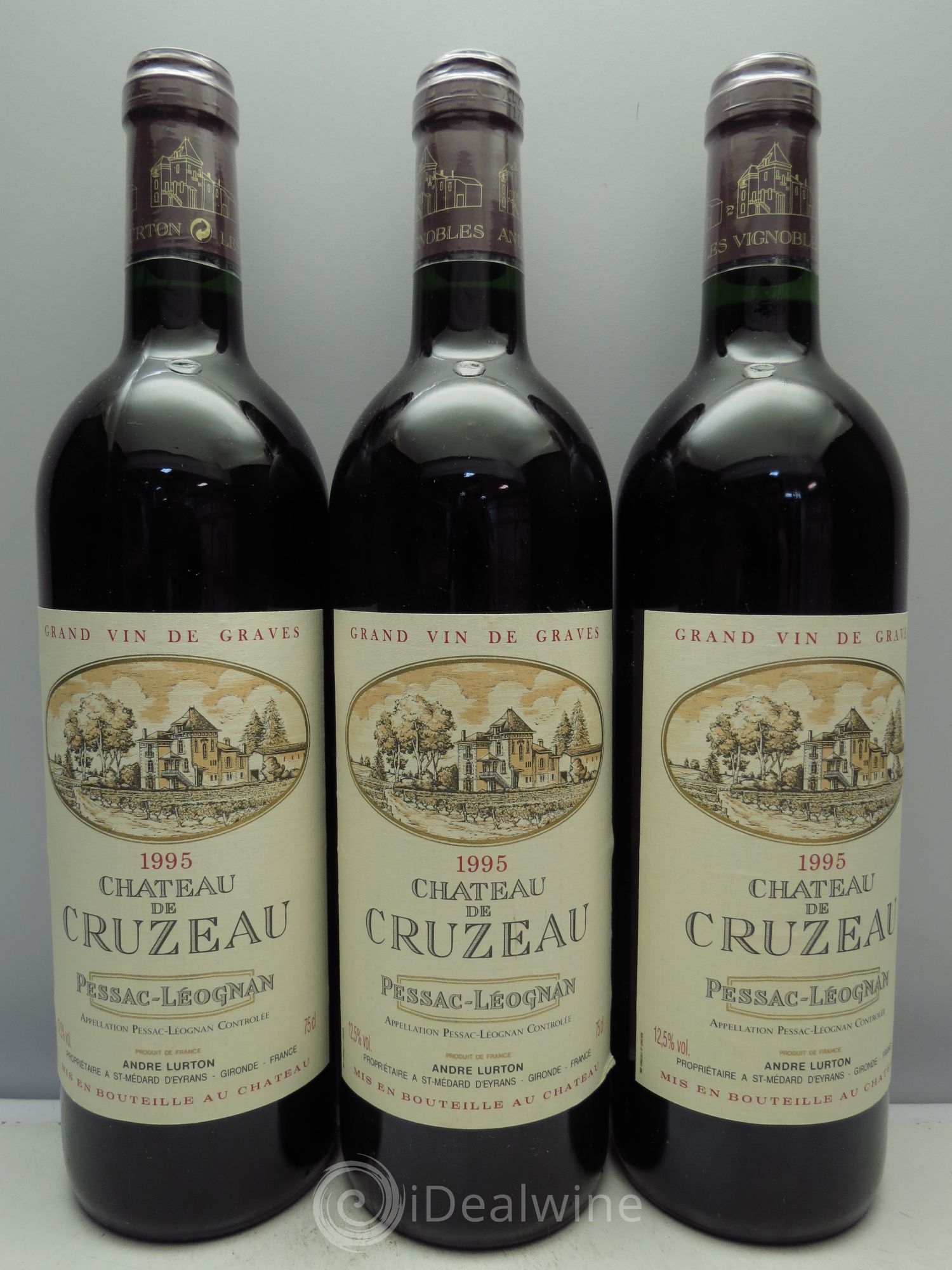 Château de Cruzeau 1995 - Lot de 3 bouteilles - 0