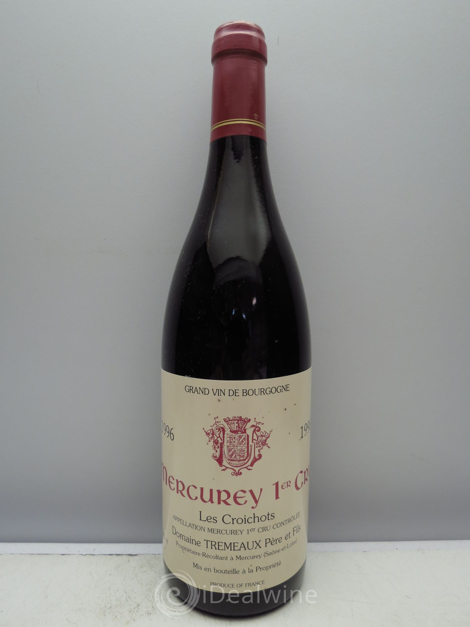 Mercurey 1er Cru Domaine Tremeaux 1996 - Posten von 1 Flasche - 0