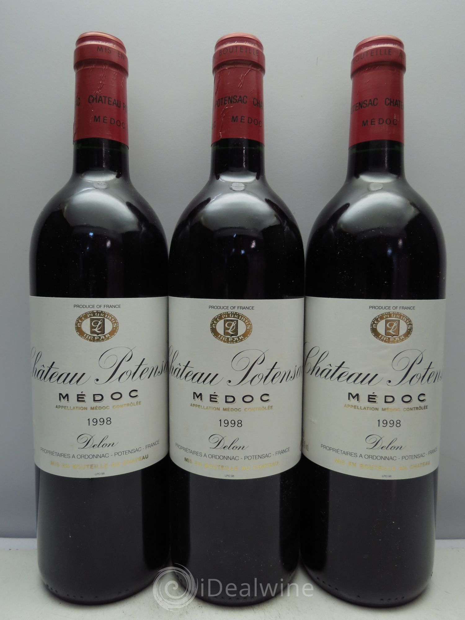 Château Potensac 1998 - Lot de 3 bouteilles - 0