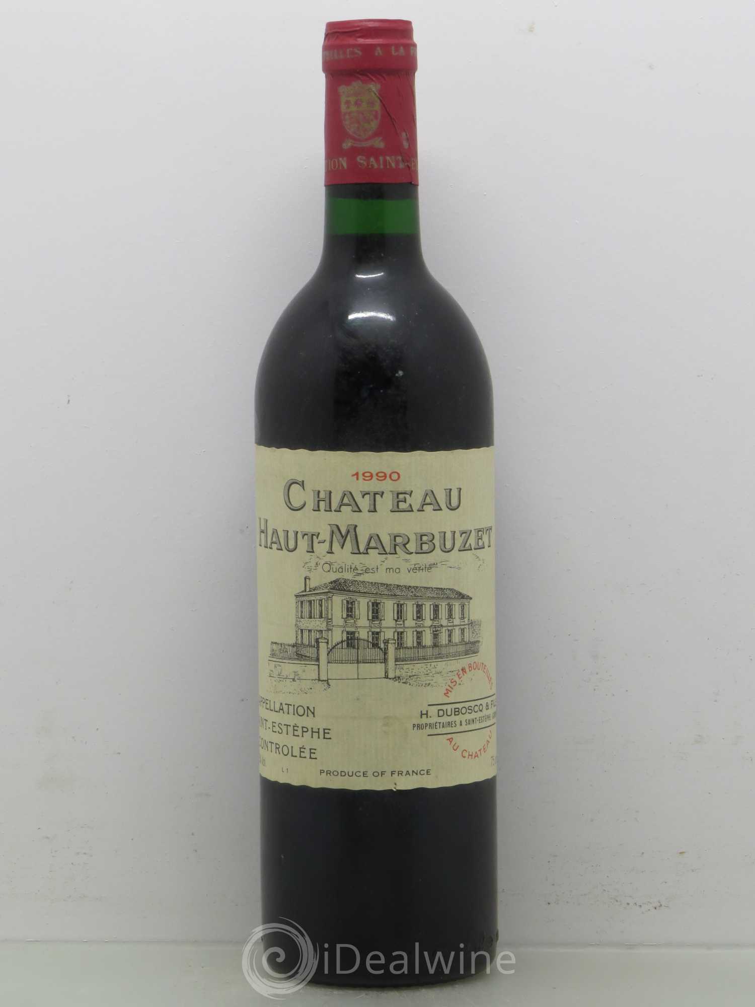 Château Haut Marbuzet 1990 - Lot de 1 bouteille - 0