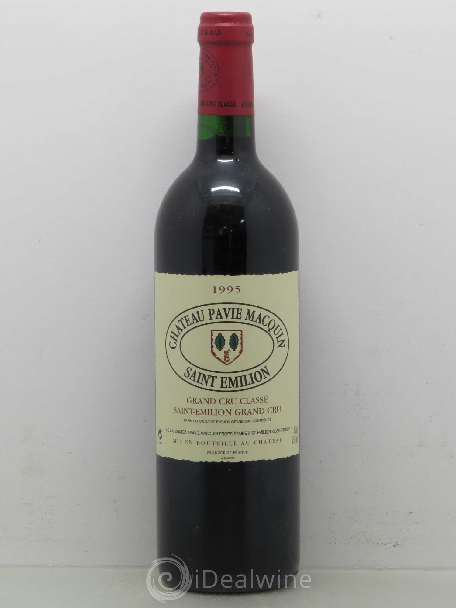 Château Pavie Macquin 1er Grand Cru Classé B 1995 - Lot de 1 bouteille - 0
