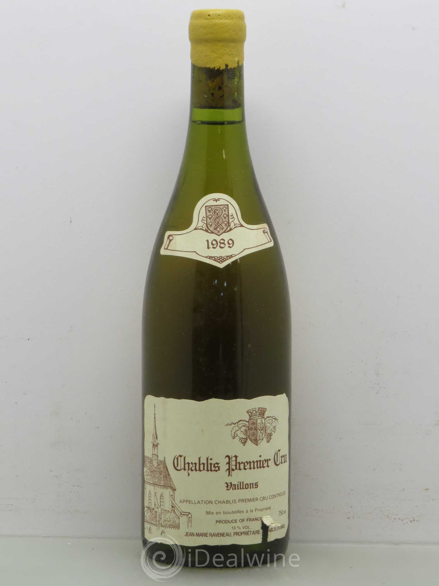 Chablis 1er Cru Vaillons Raveneau (Domaine) 1989 - Lot de 1 bouteille - 0