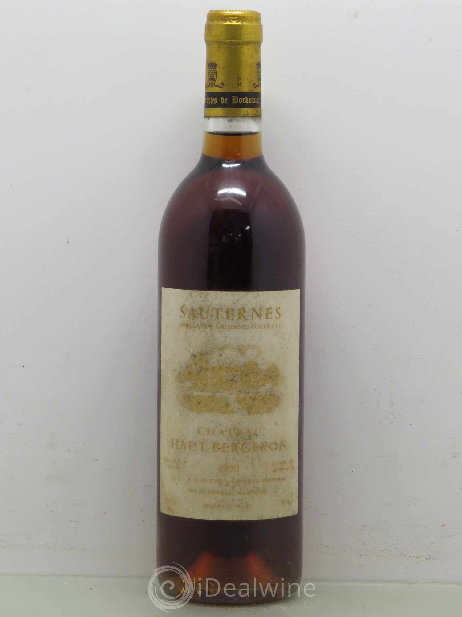 Château Haut-Bergeron 1990 - Lotto di 1 bottiglia - 0