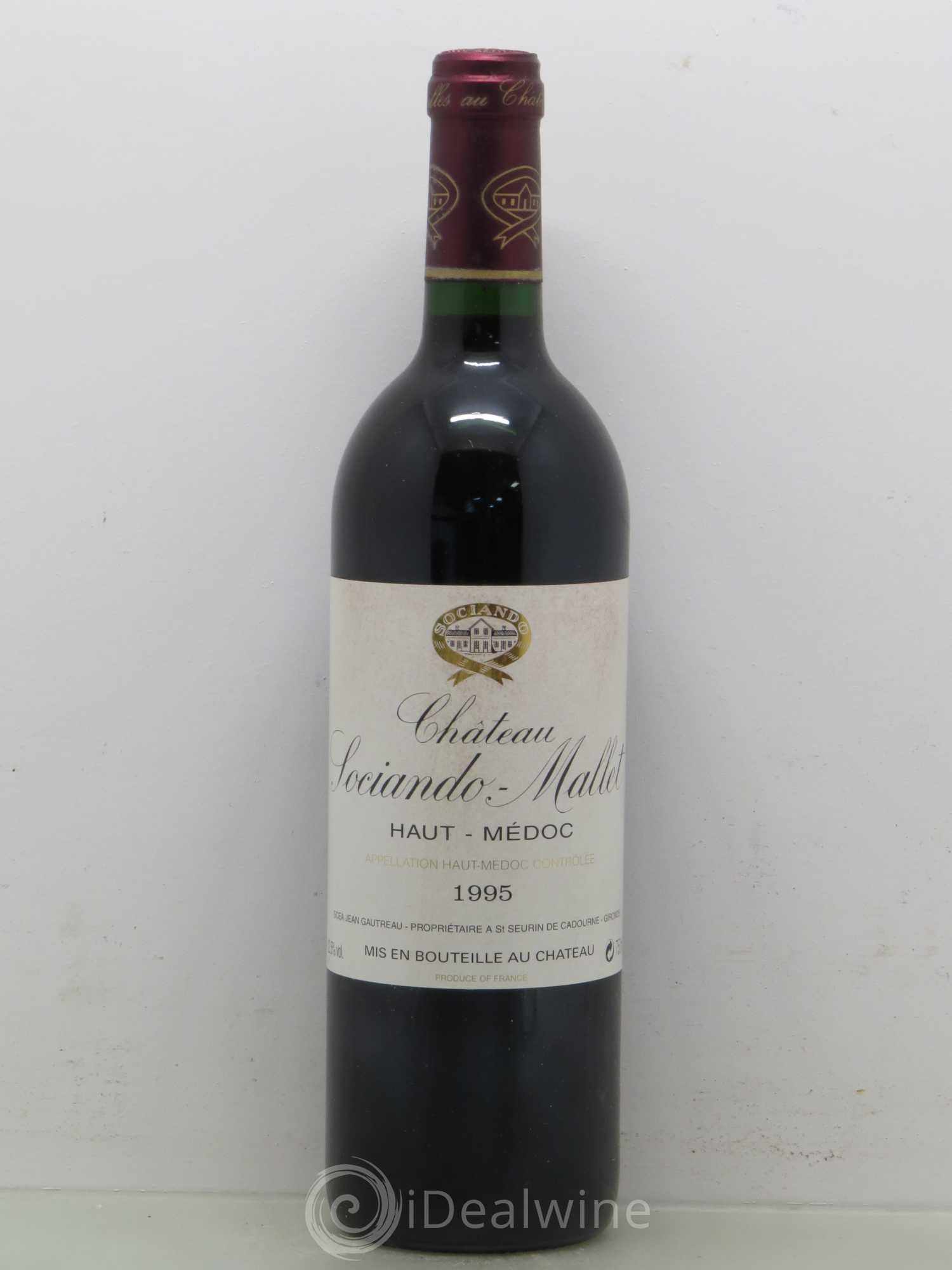 Château Sociando Mallet 1995 - Lot de 1 bouteille - 0