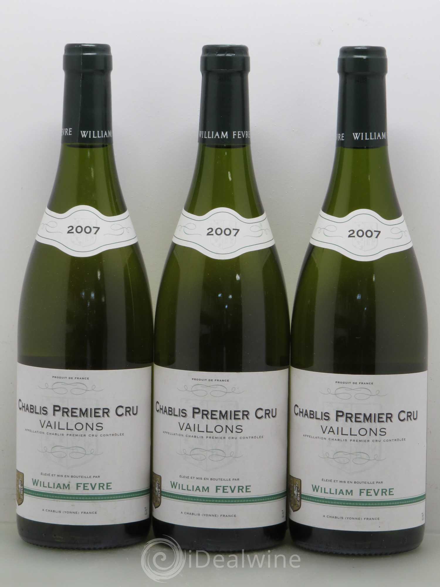 Chablis 1er Cru Vaillons - William Fèvre 2007 - Posten von 3 Flaschen - 0