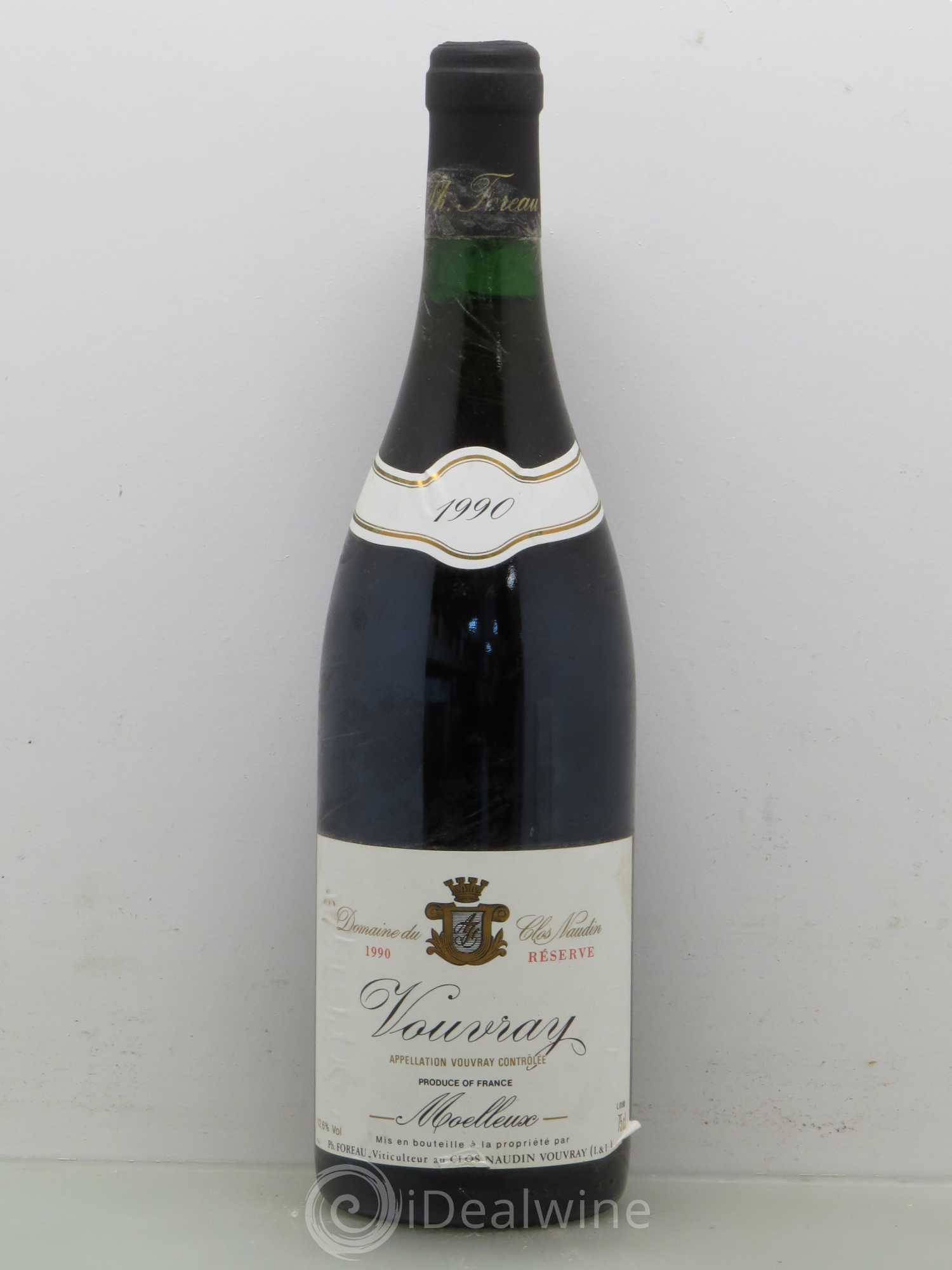Vouvray Moelleux Réserve Clos Naudin - Philippe Foreau 1990 - Lotto di 1 bottiglia - 0