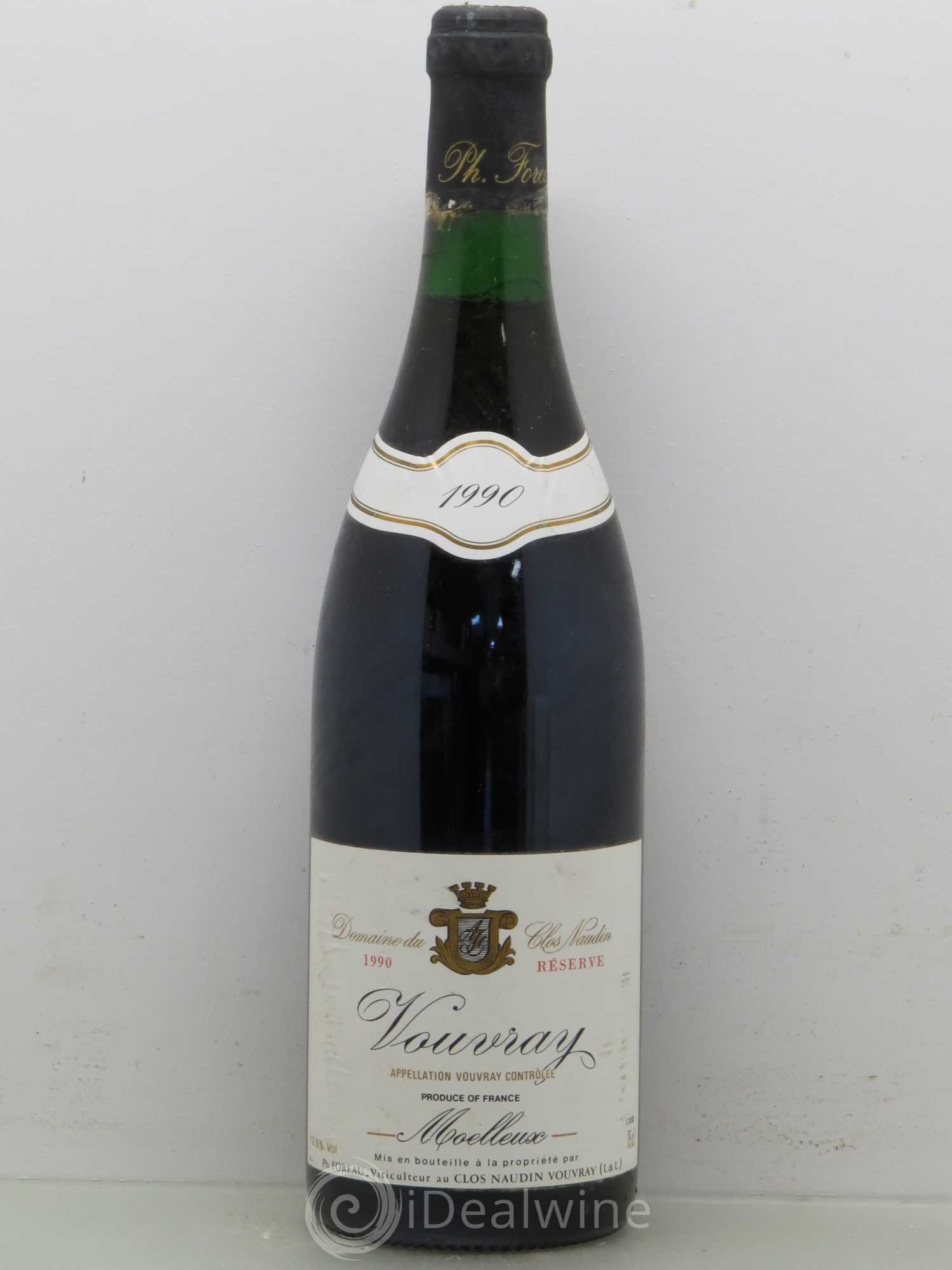 Vouvray Moelleux Réserve Clos Naudin - Philippe Foreau 1990 - Lotto di 1 bottiglia - 0