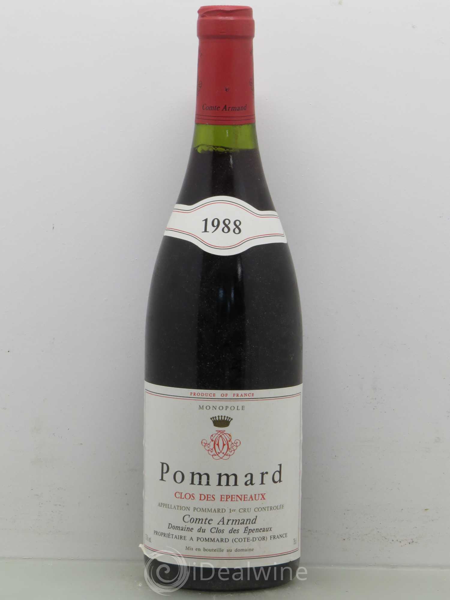 Pommard 1er Cru Clos des Epeneaux Comte Armand 1988 - Lot de 1 bouteille - 0