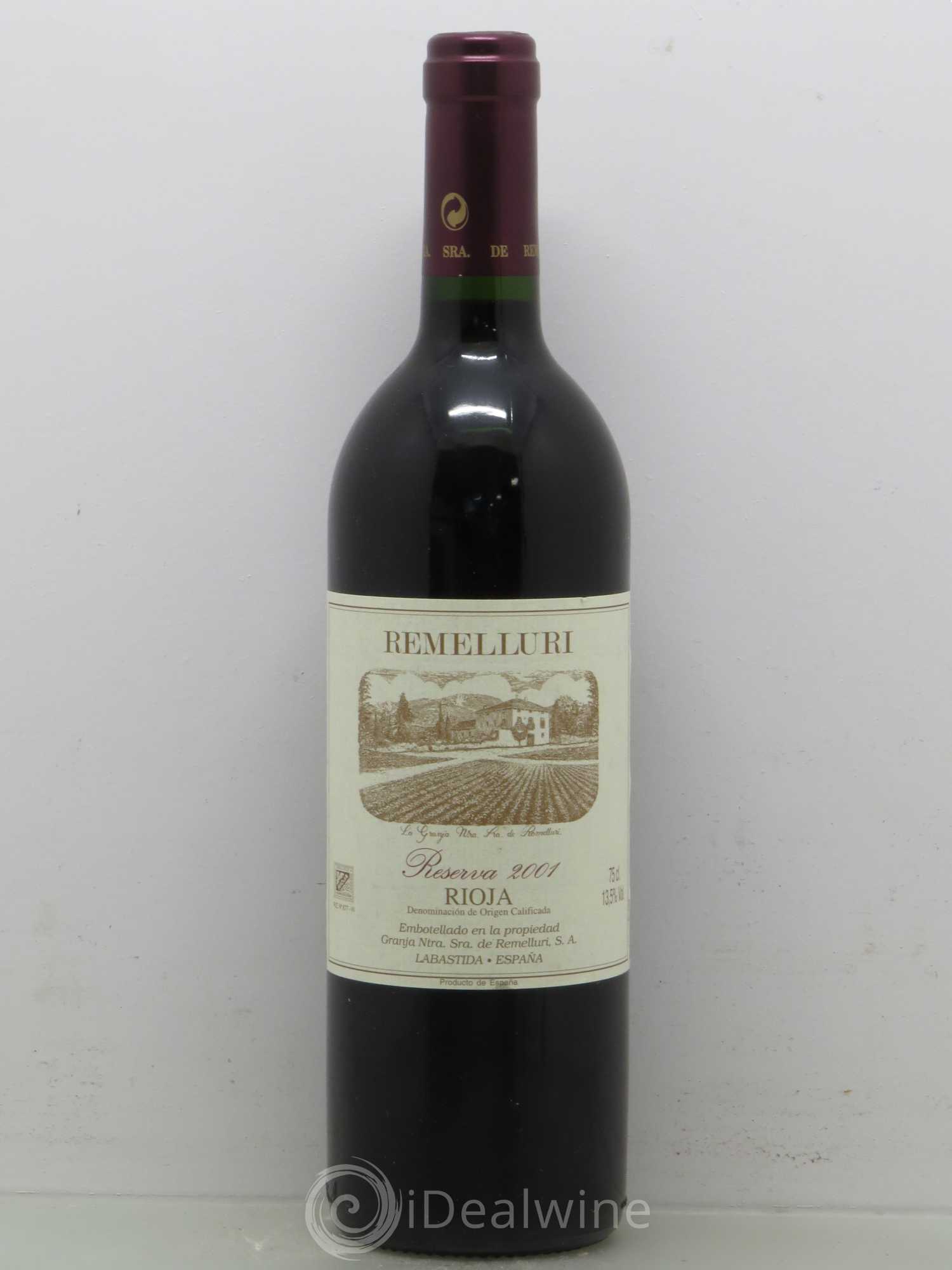 Rioja DOCA Reserva - Remelluri 2001 - Posten von 1 Flasche - 0