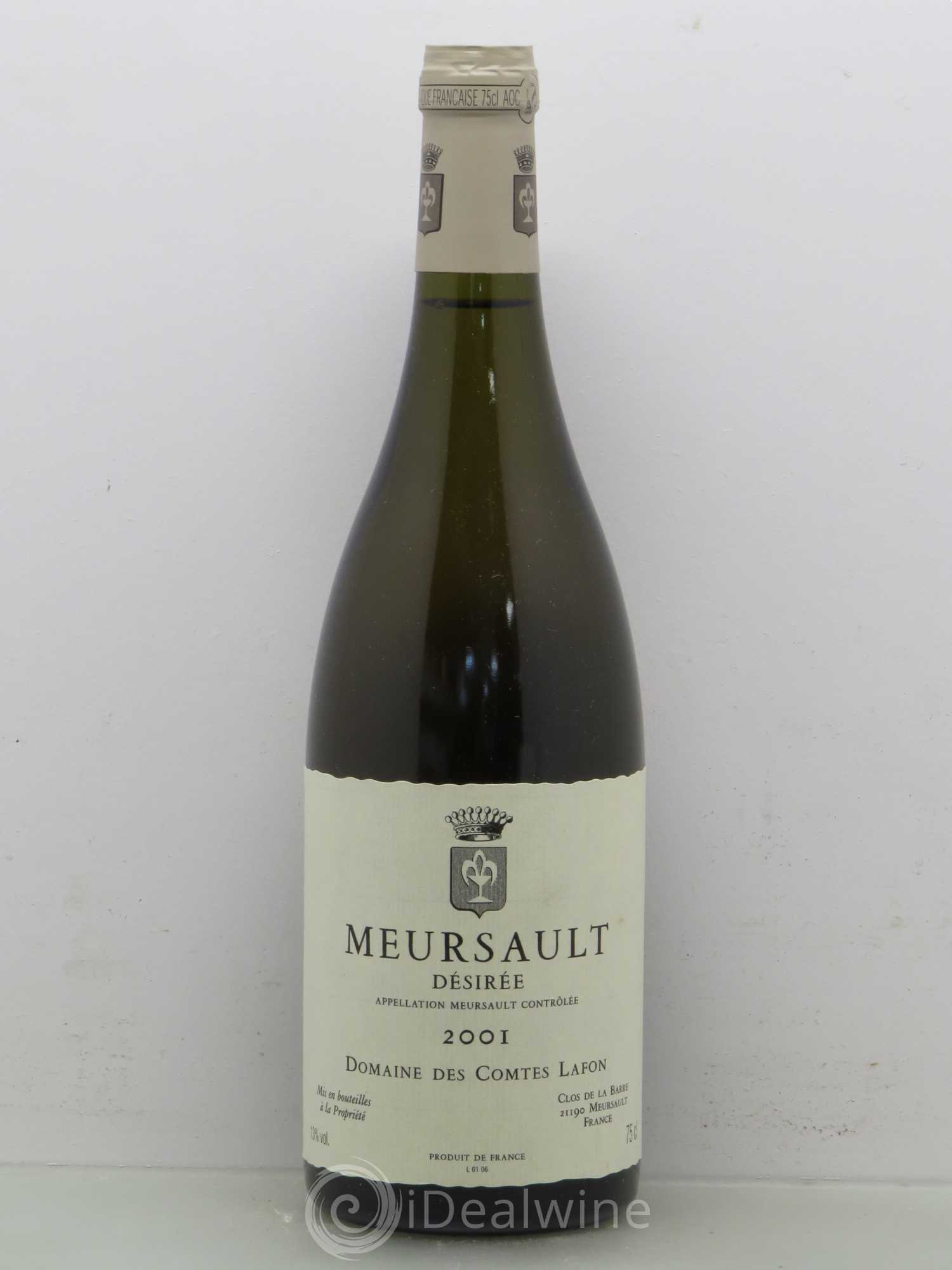Meursault Désirée Comtes Lafon (Domaine des) 2001 - Lot de 1 bouteille - 0