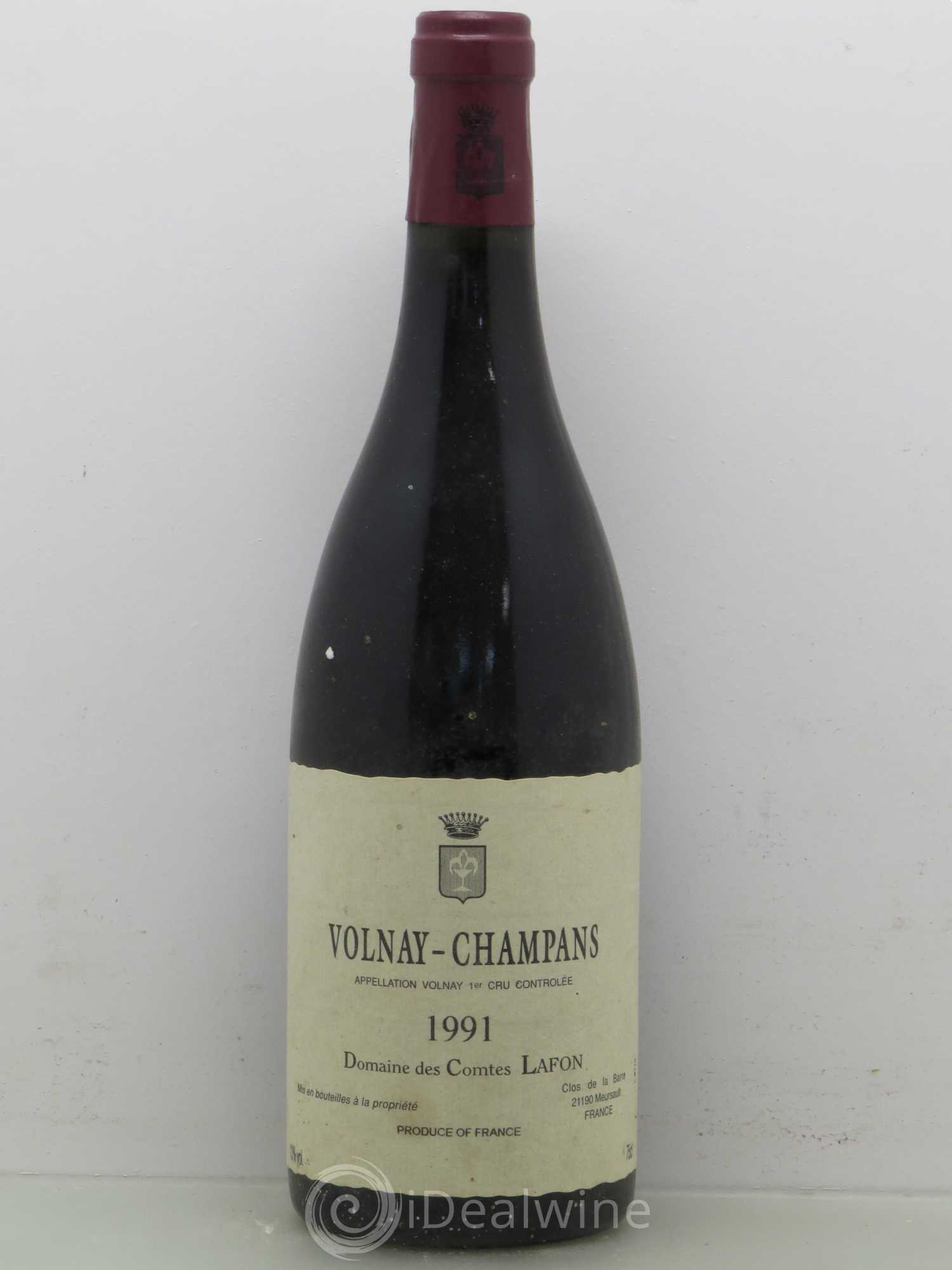 Volnay 1er Cru Champans Comtes Lafon (Domaine des) 1991 - Lot de 1 bouteille - 0
